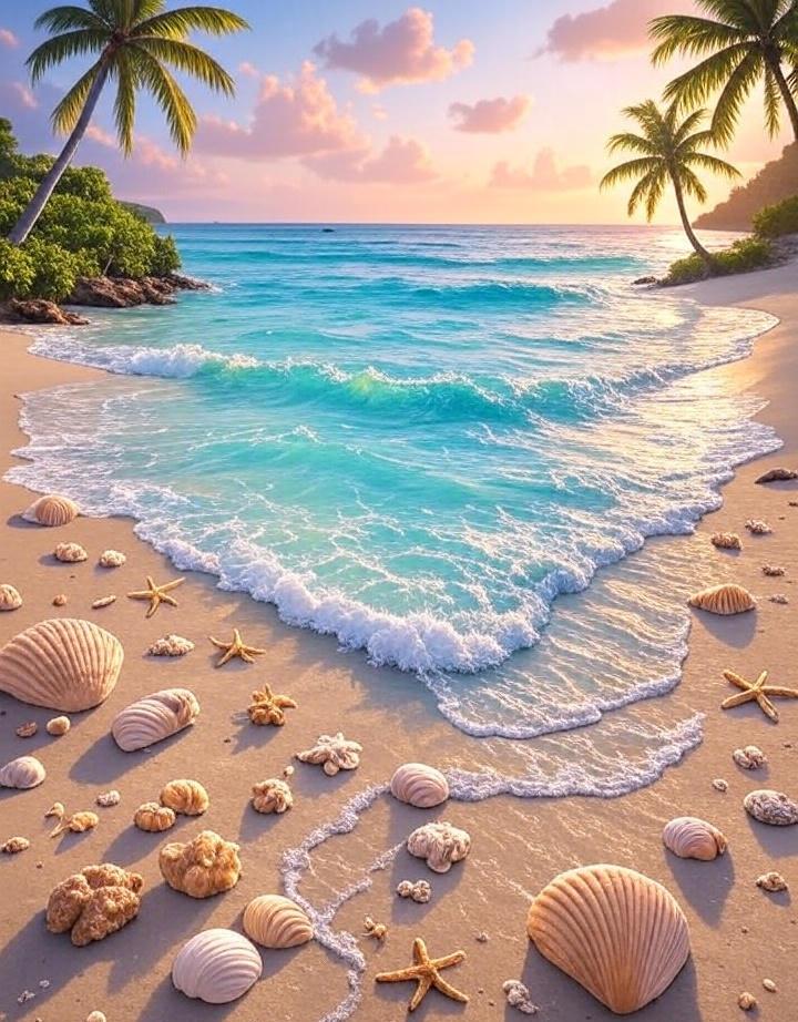 Tropical Beach Seashell Collection