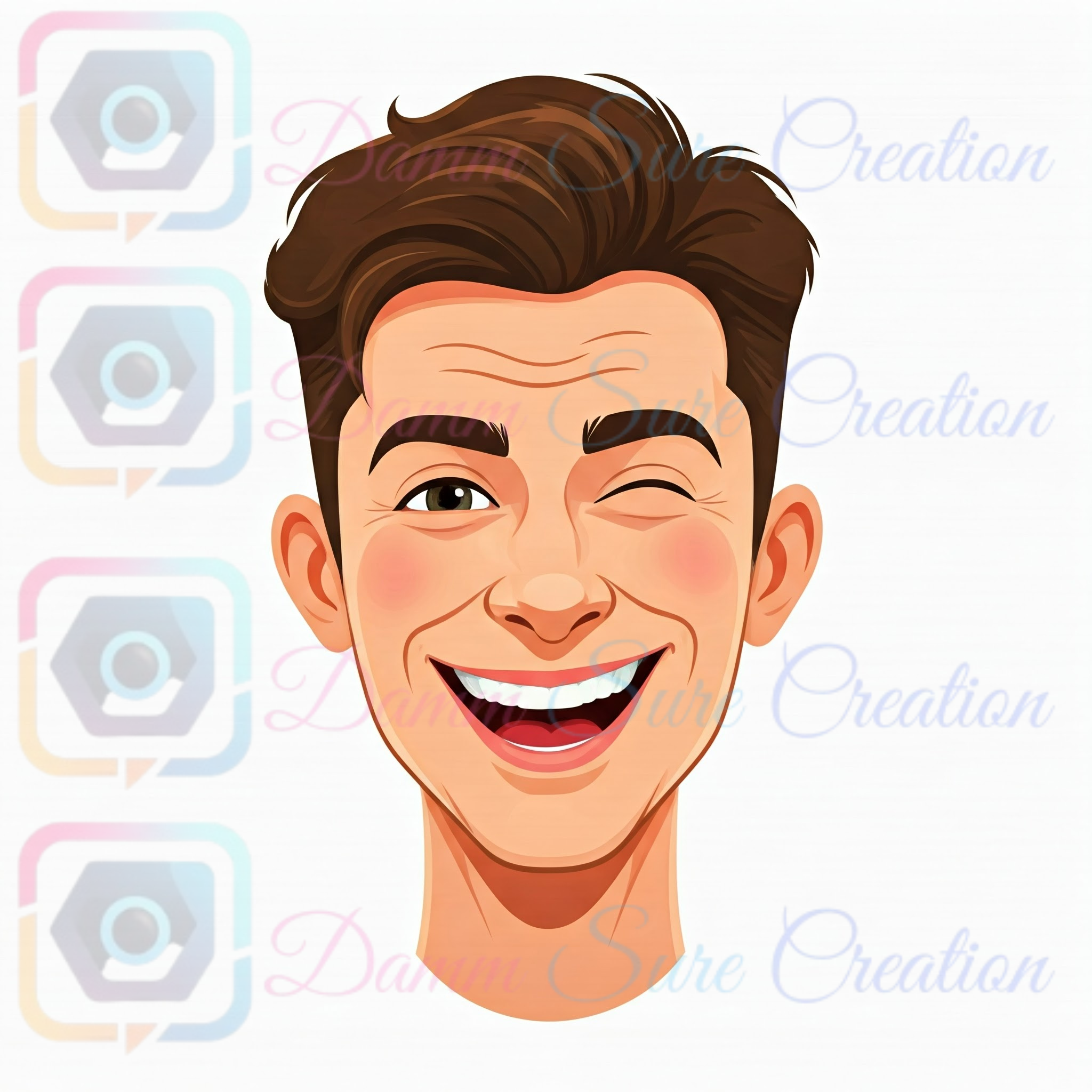 Men’s Brown Hair Digital Art