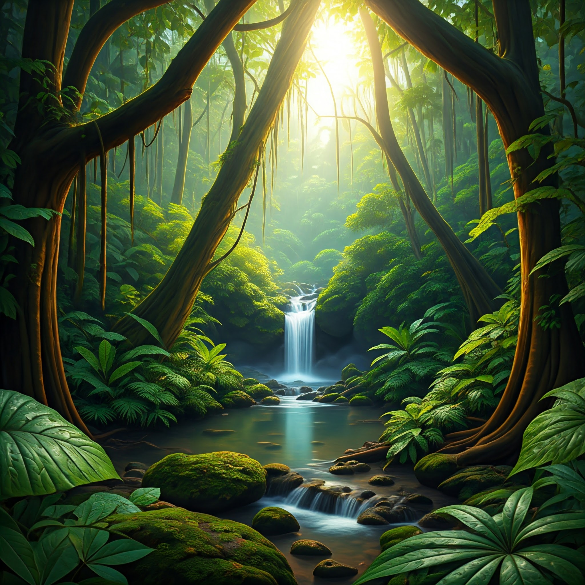 Rainforest Landscape Art image