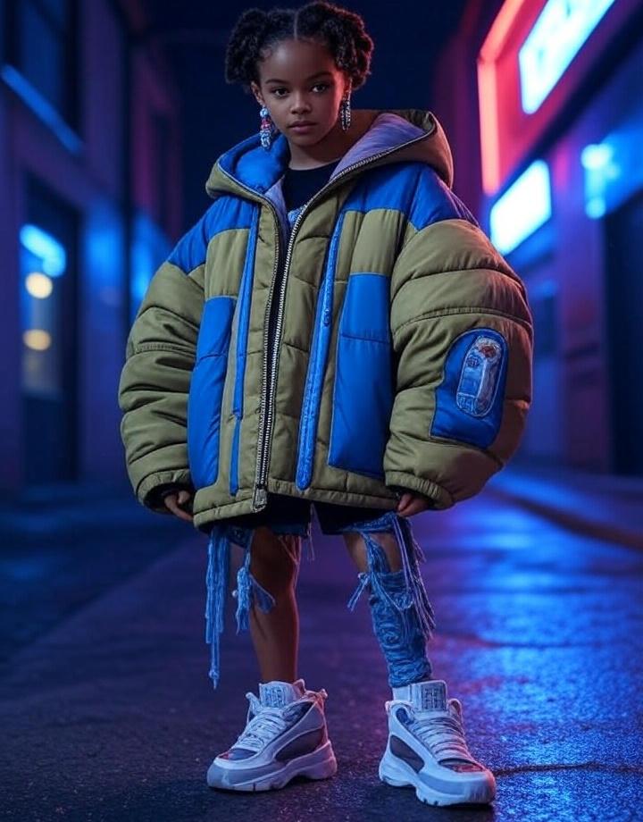 Children's oversized winter jacket image