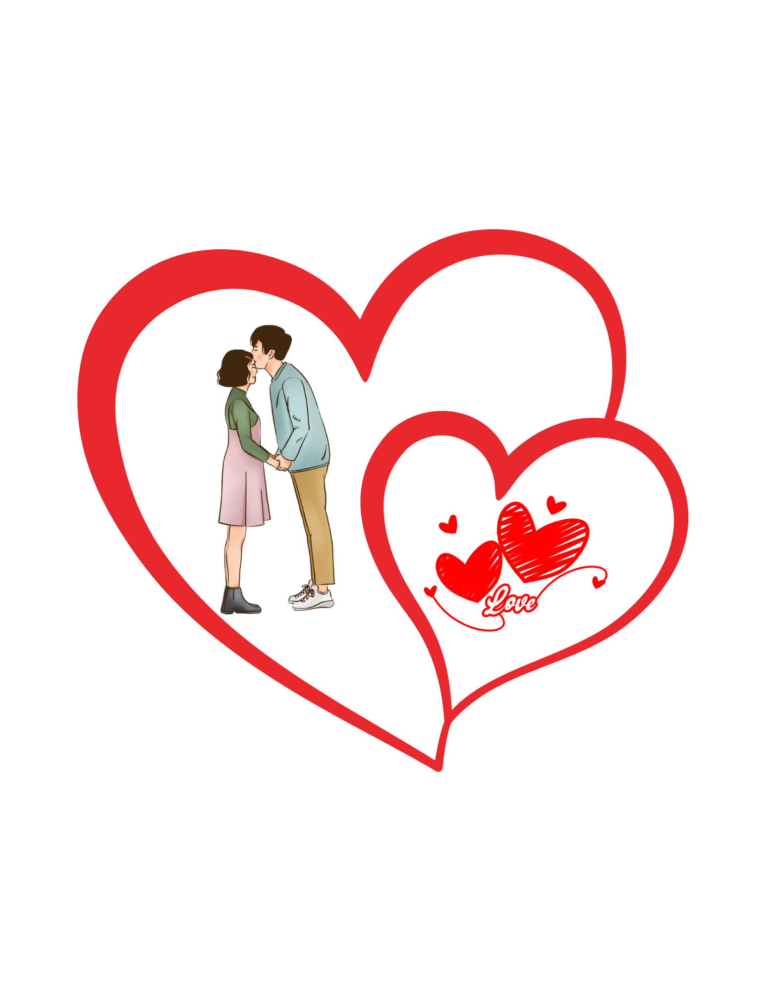 Romantic Heart Couple Image