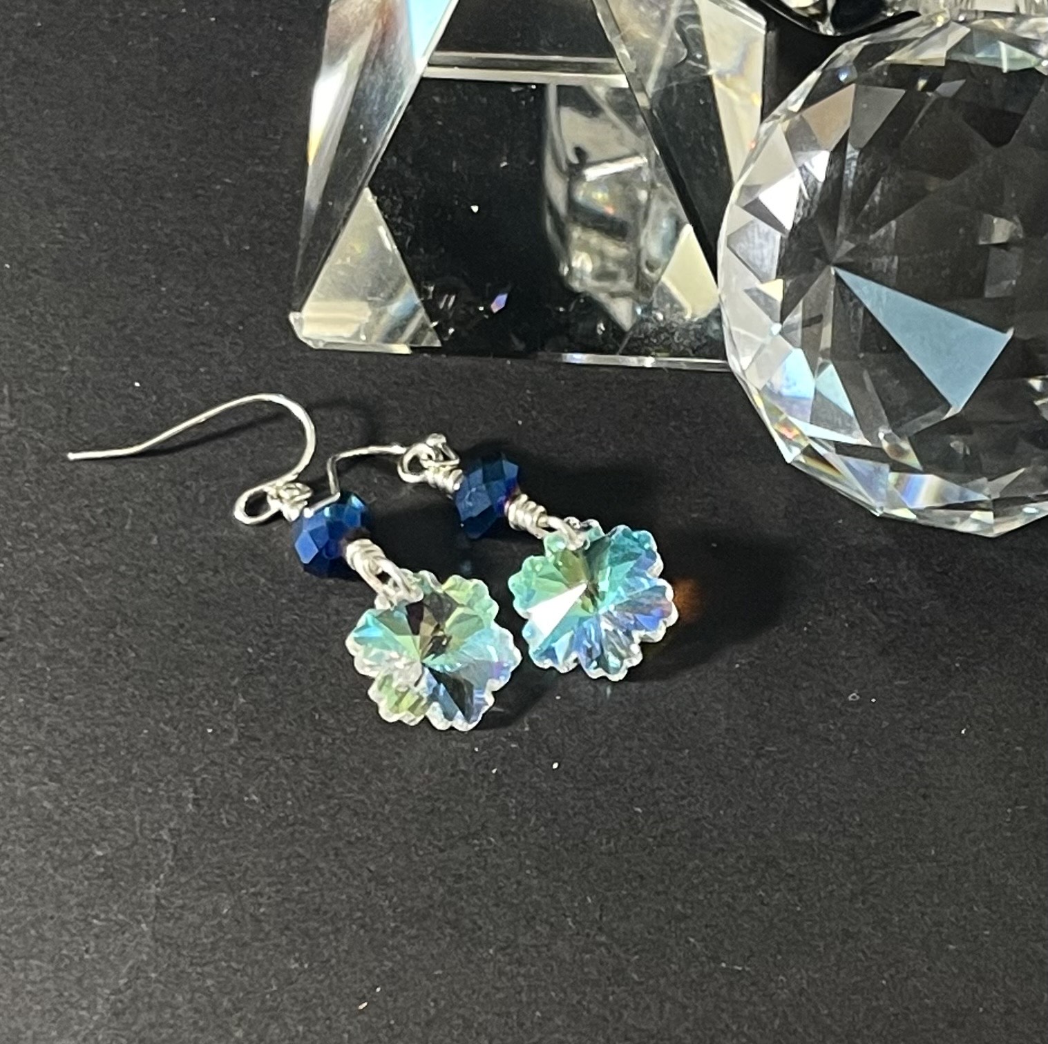 Crystal snowflake earrings
