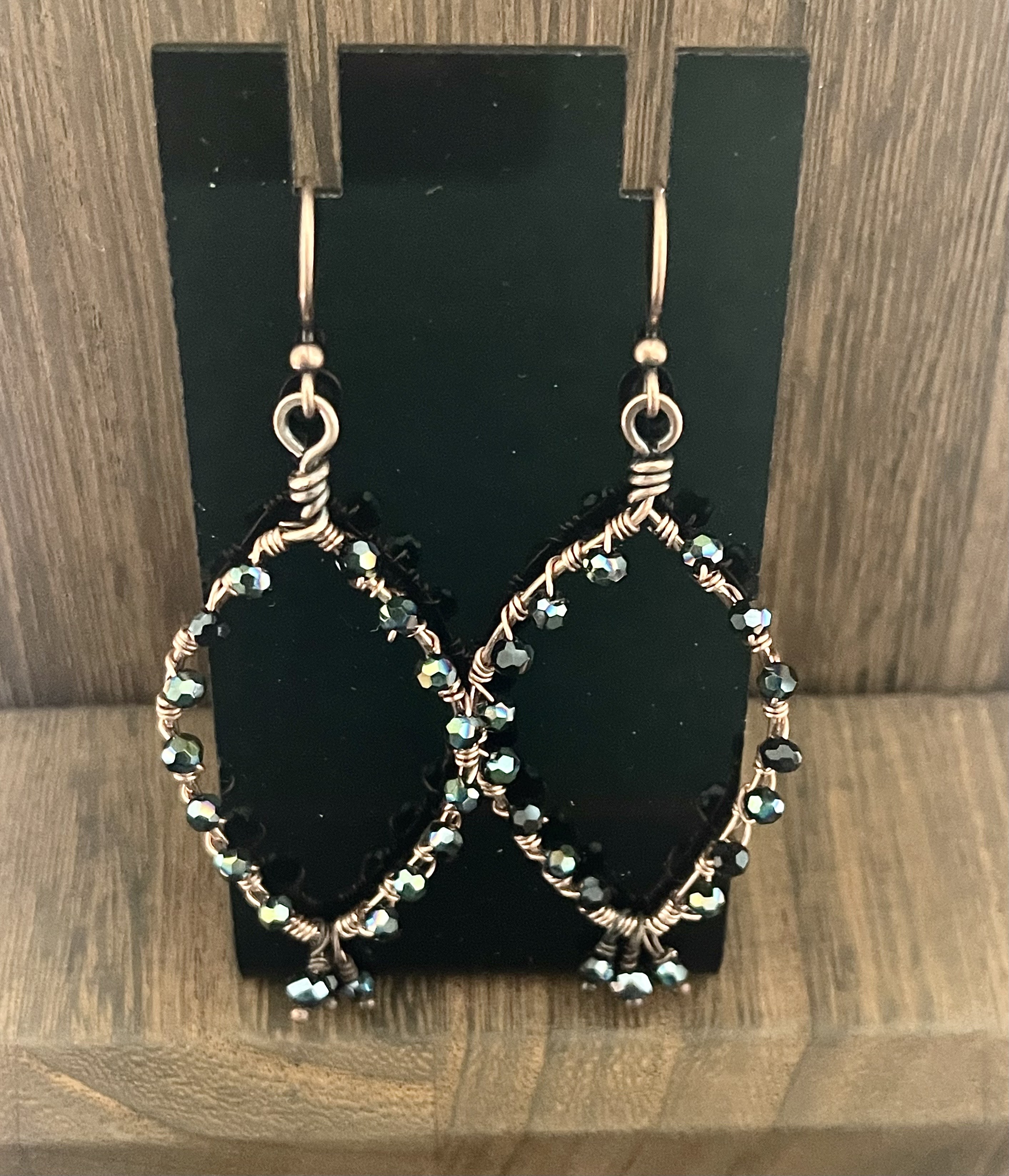 Handcrafted Wire Beaded Earrings