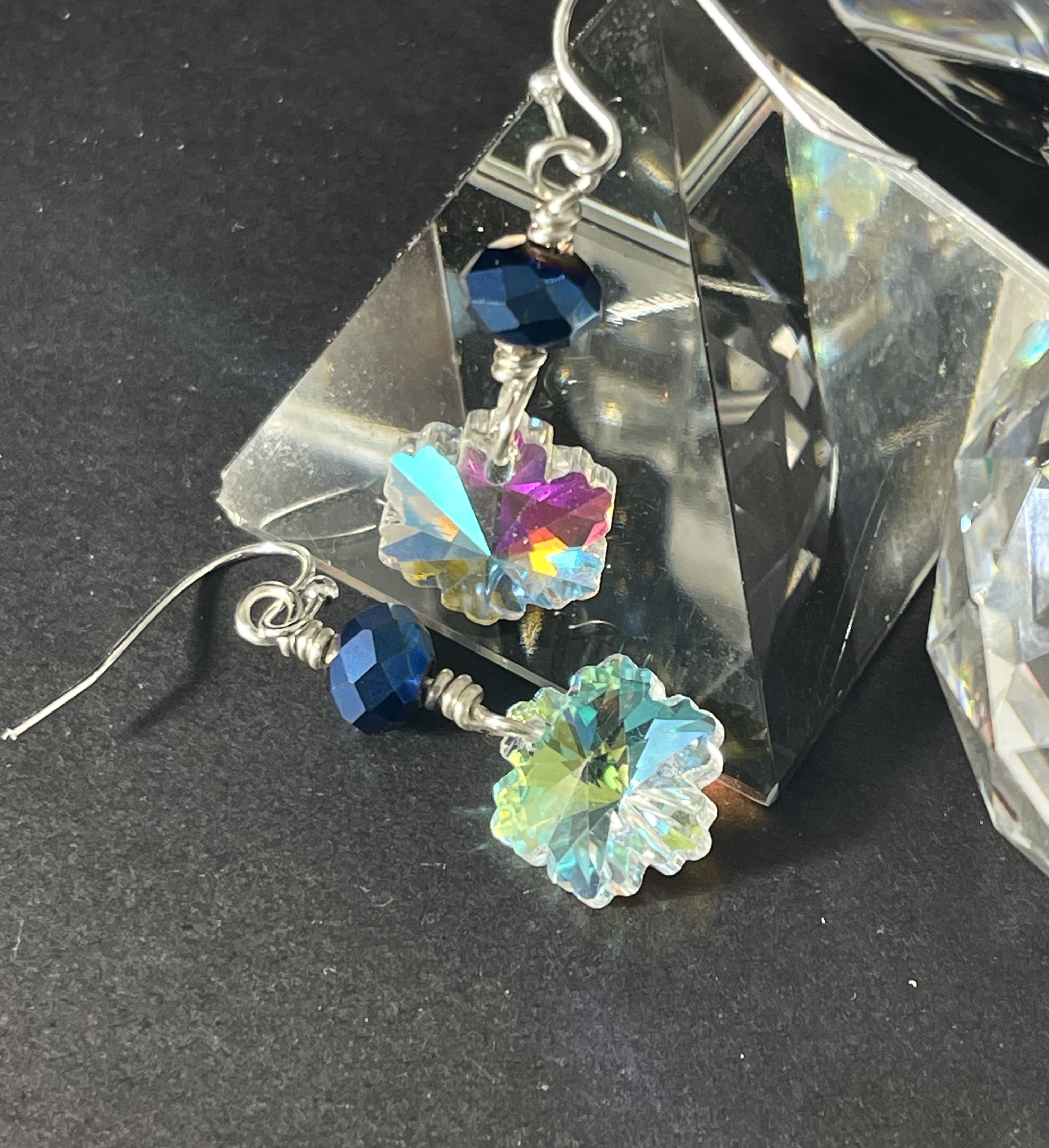 Crystal snowflake earrings