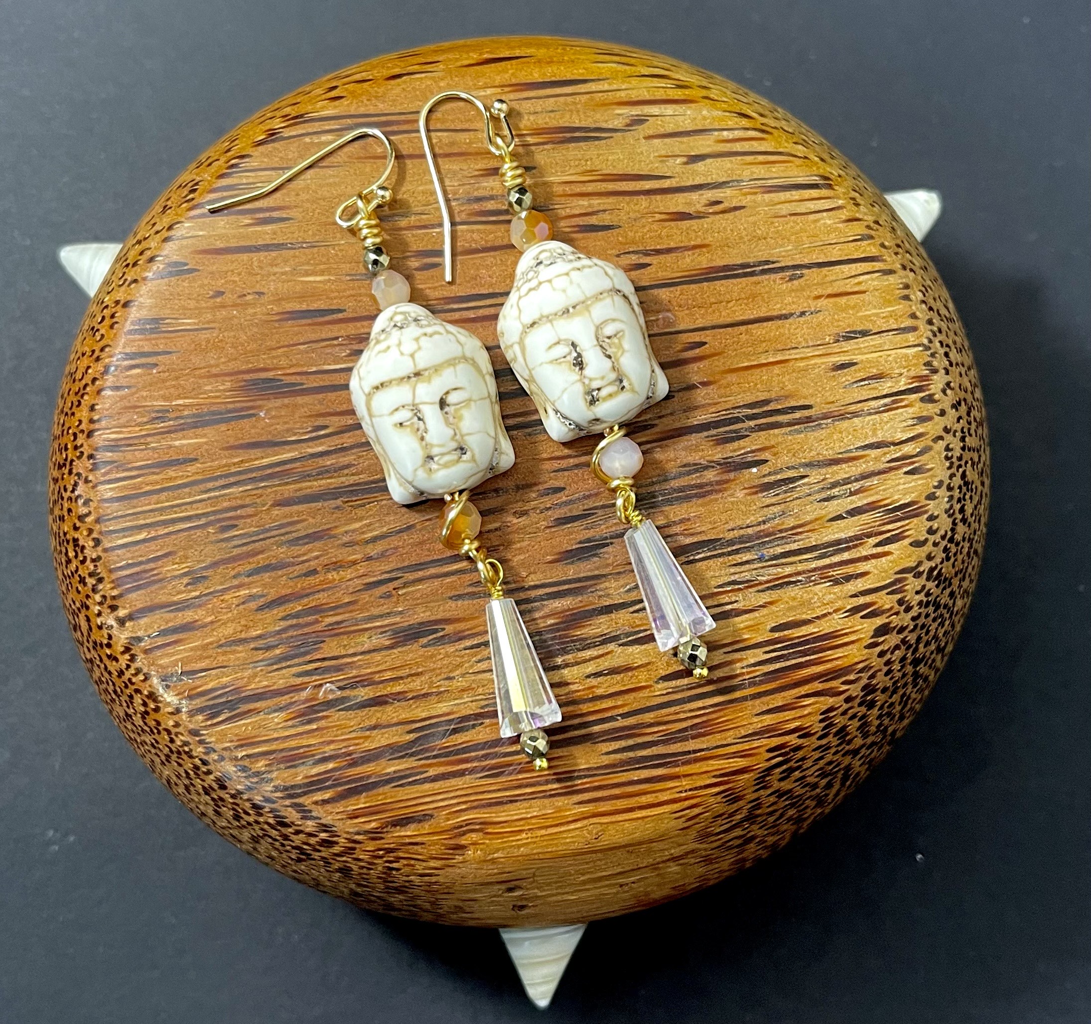 Buddha charm earrings