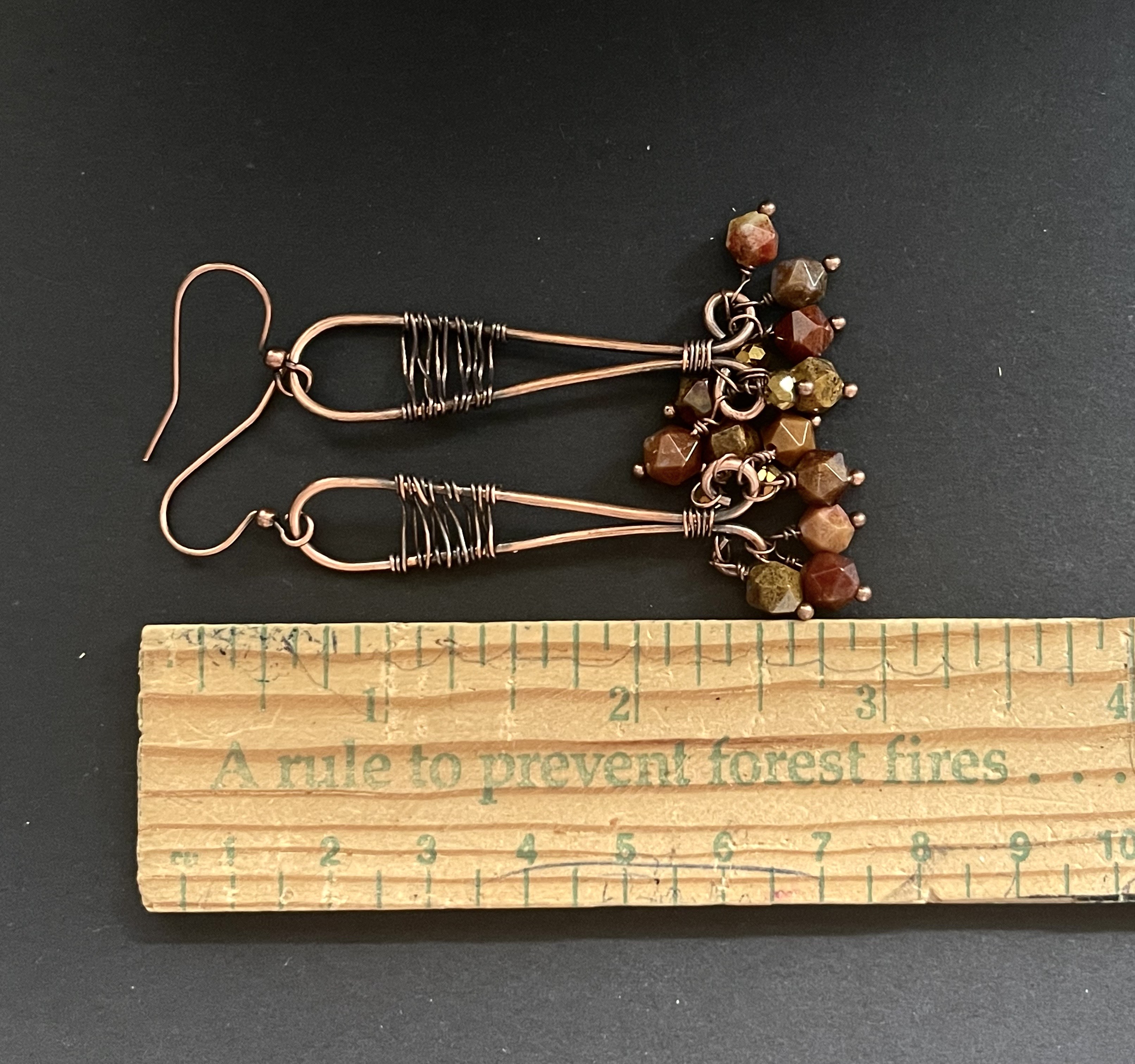 Intricate Weave Copper Earrings