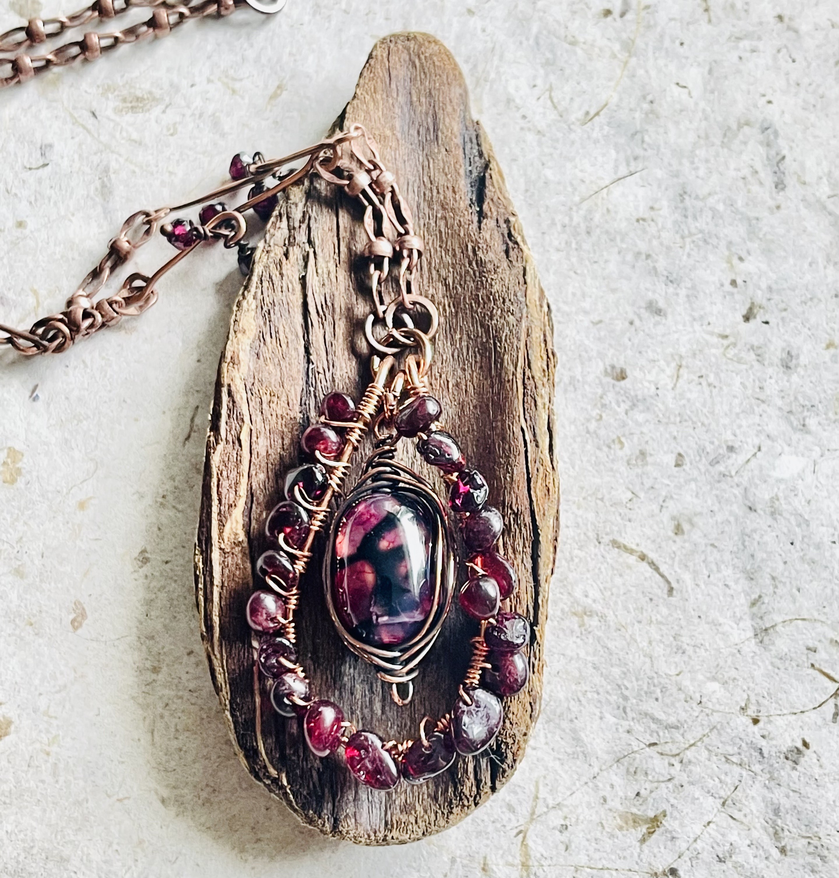 Garnet & Agate Treasures Necklace