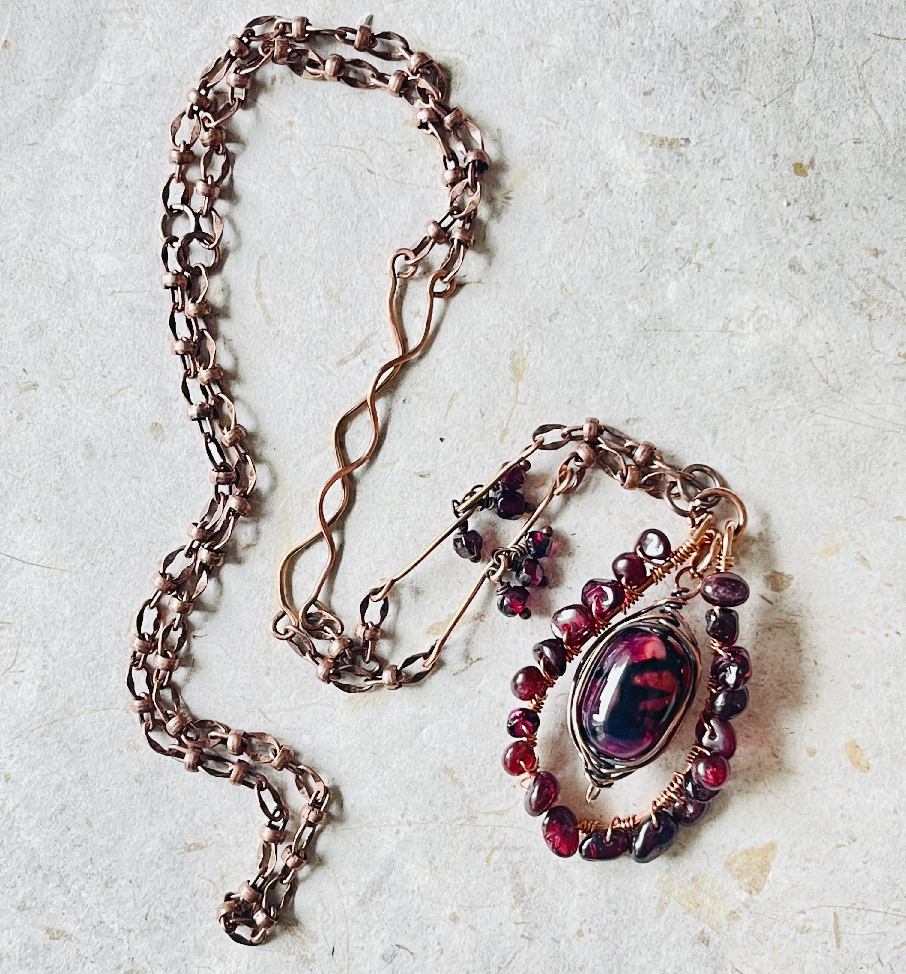 Garnet & Agate Treasures Necklace