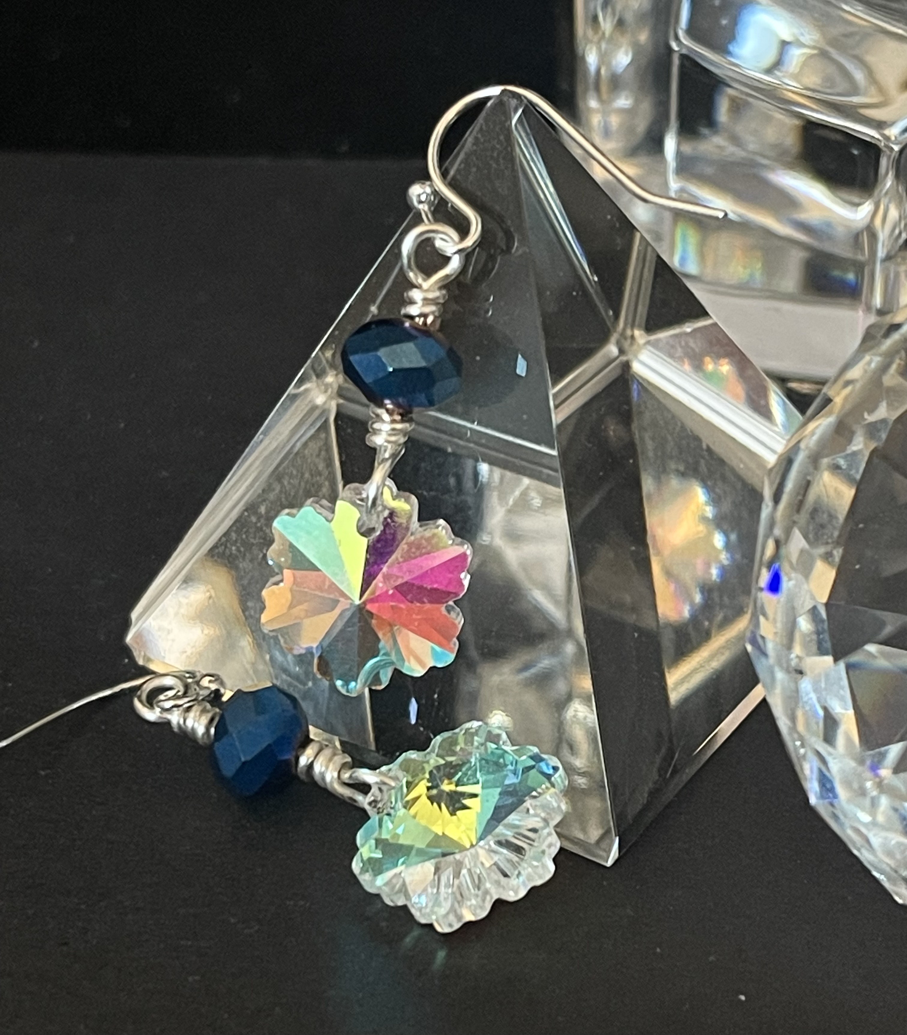 Crystal snowflake earrings