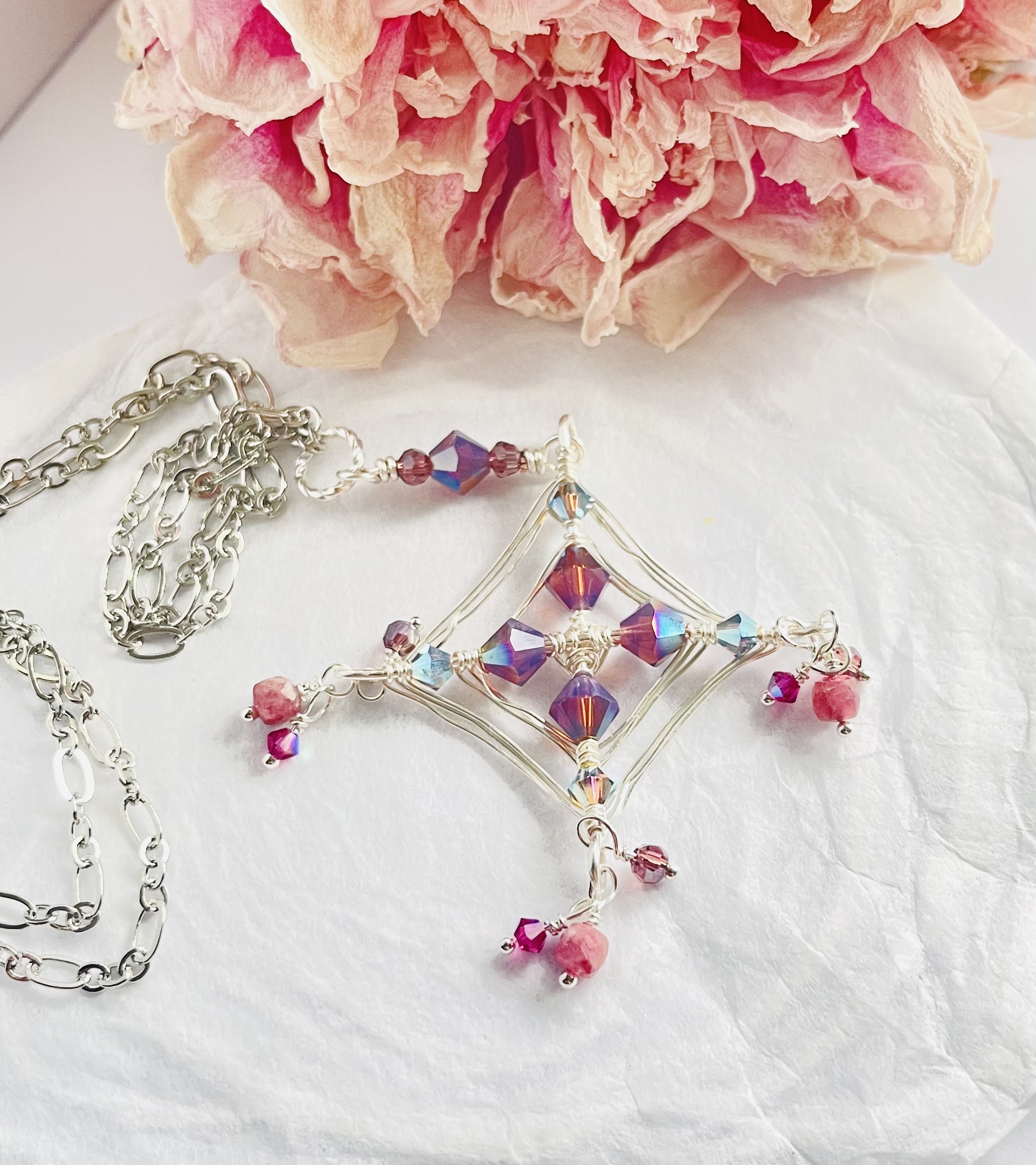 Handcrafted Crystal Pendant Necklace