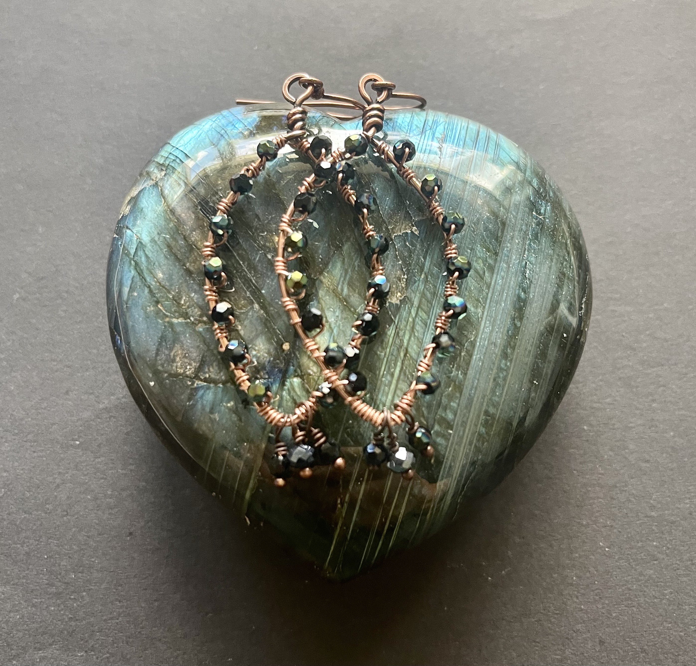 Handcrafted Wire Beaded Earrings