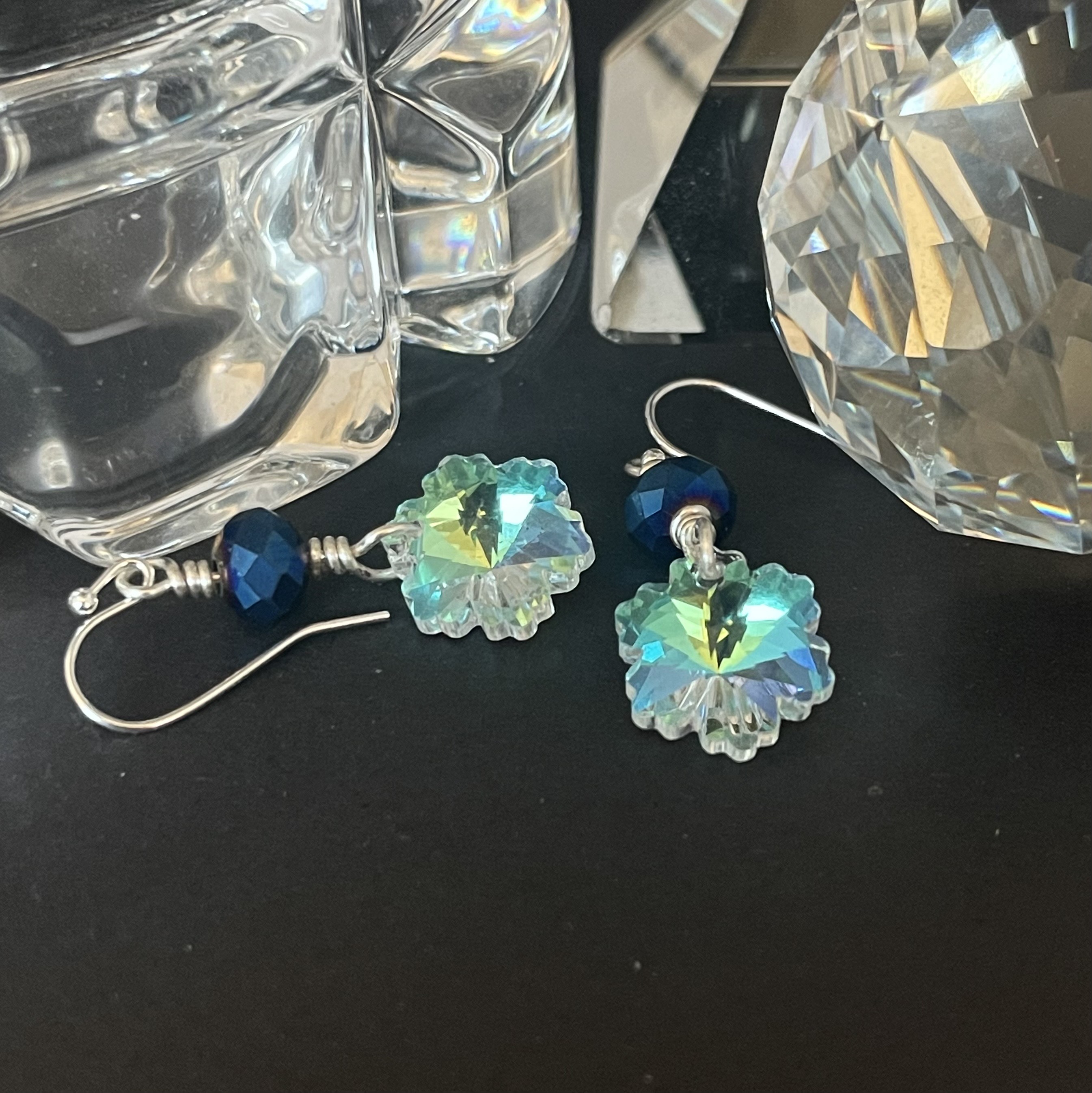 Crystal snowflake earrings
