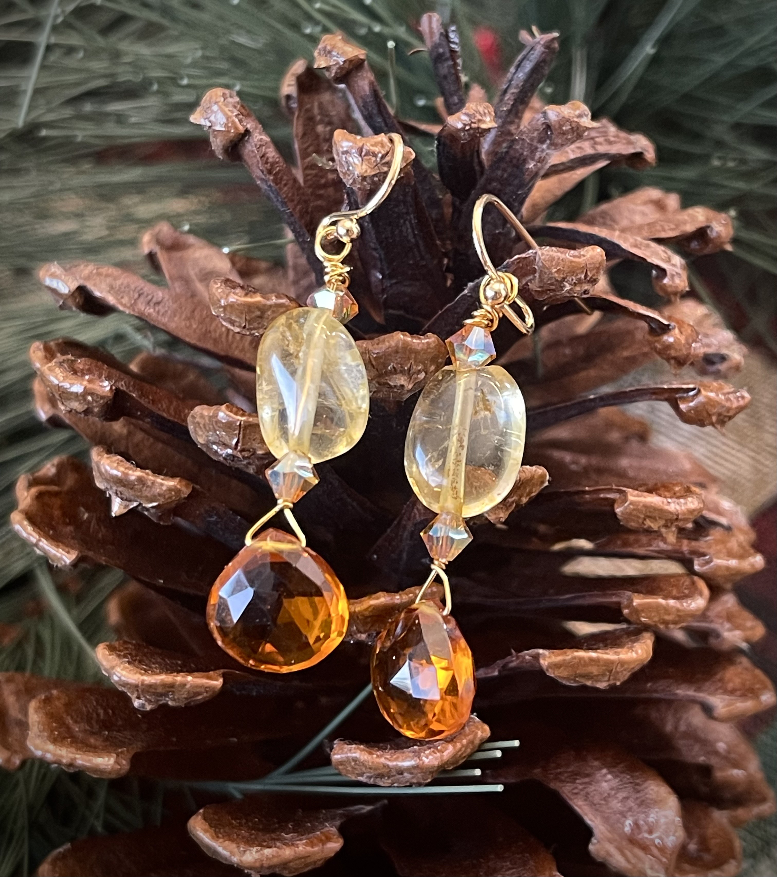 Madeira Citrine Earrings