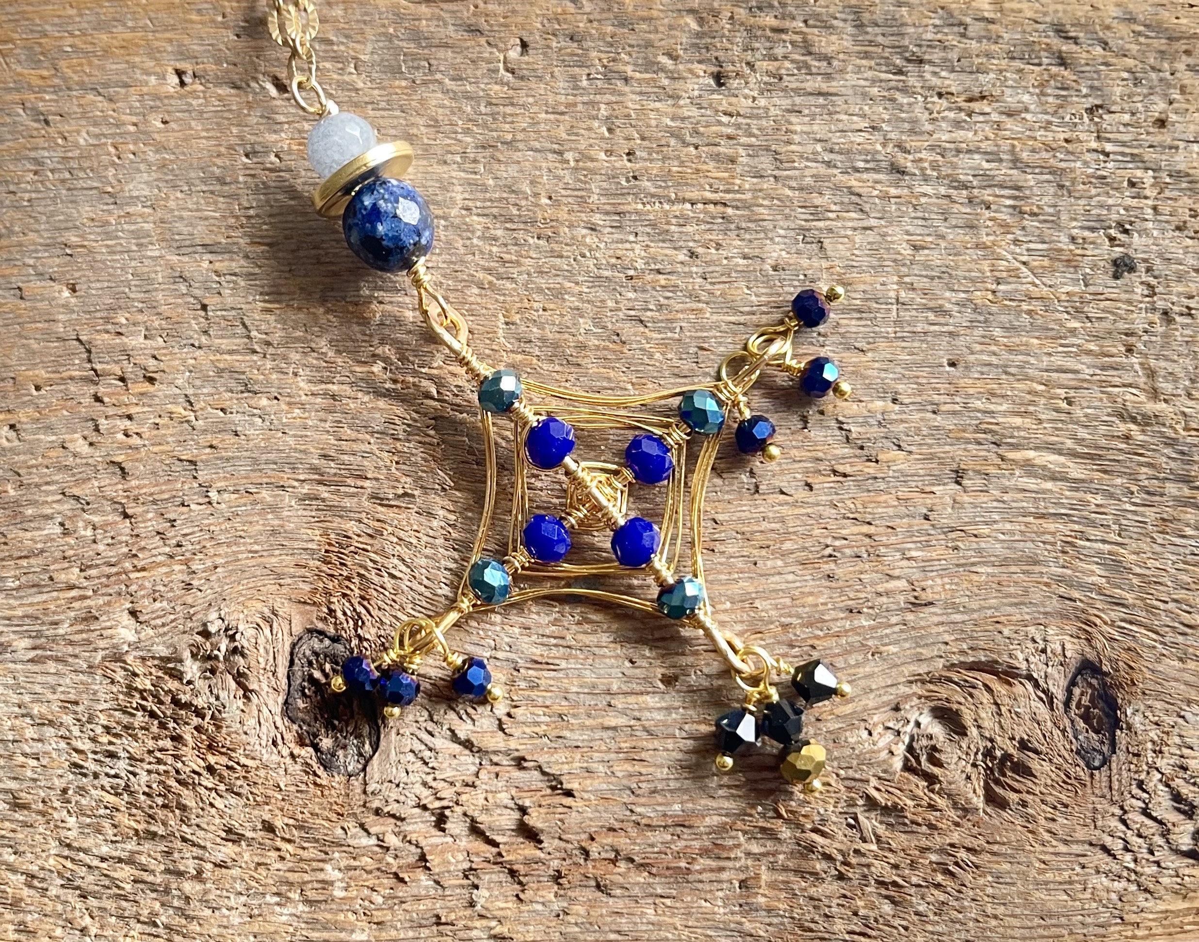 Ornate Necklace with Cross Pendant