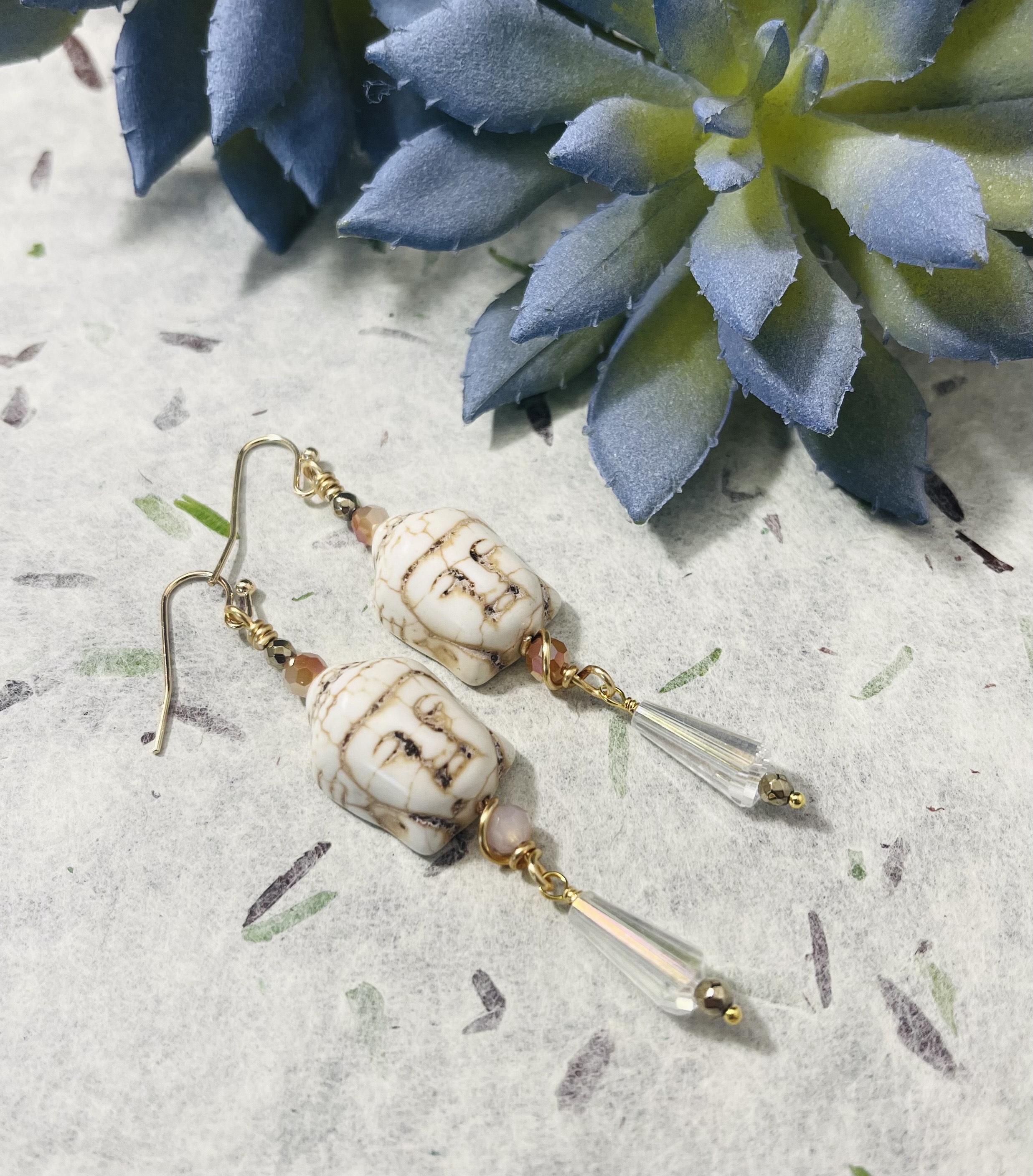 Buddha charm earrings