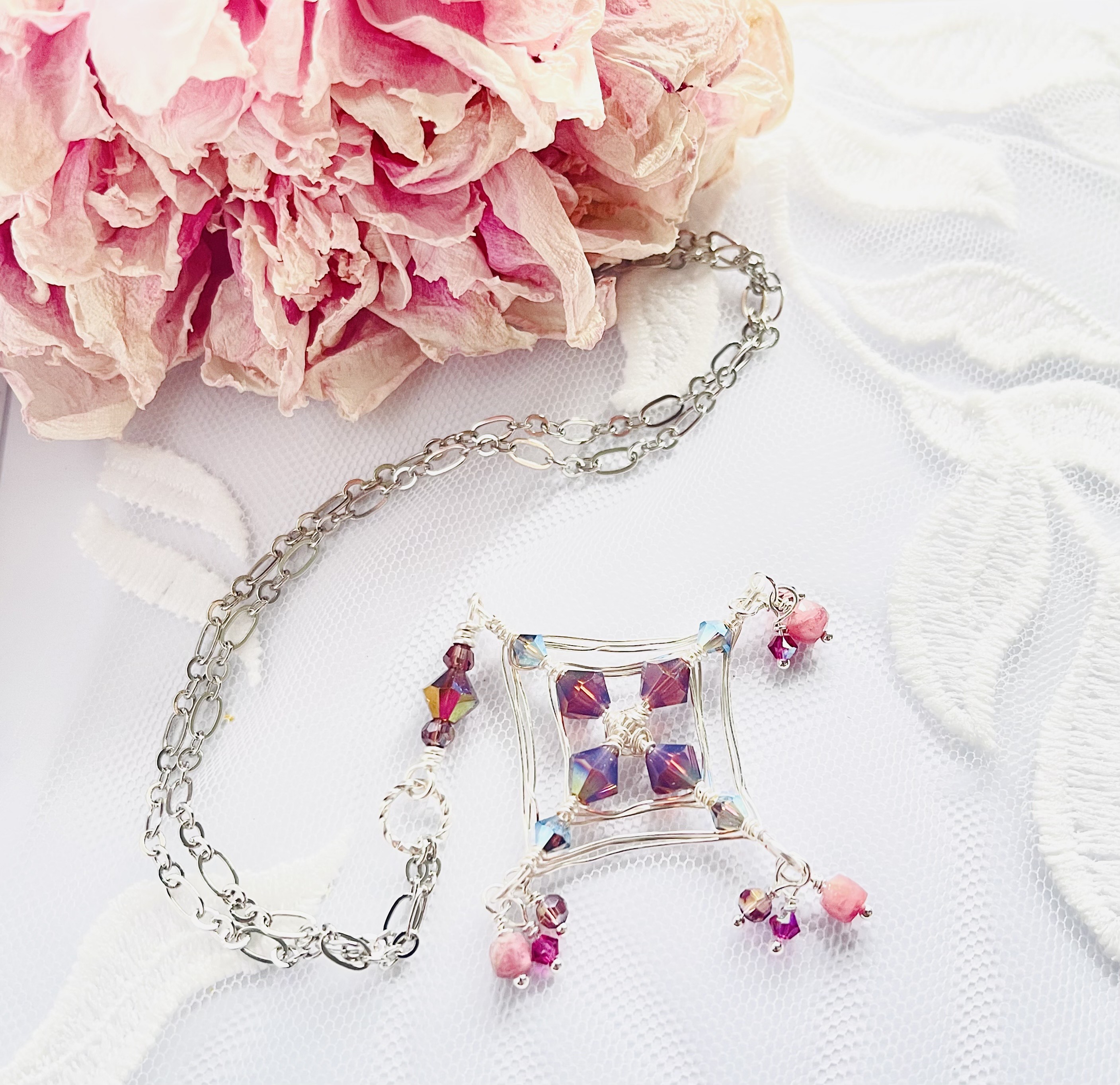 Handcrafted Crystal Pendant Necklace