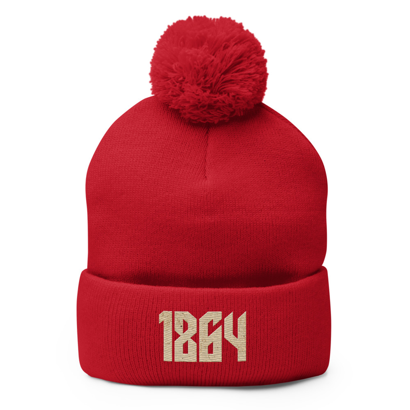 1864 Pom-Pom Knit Cap Beanie
