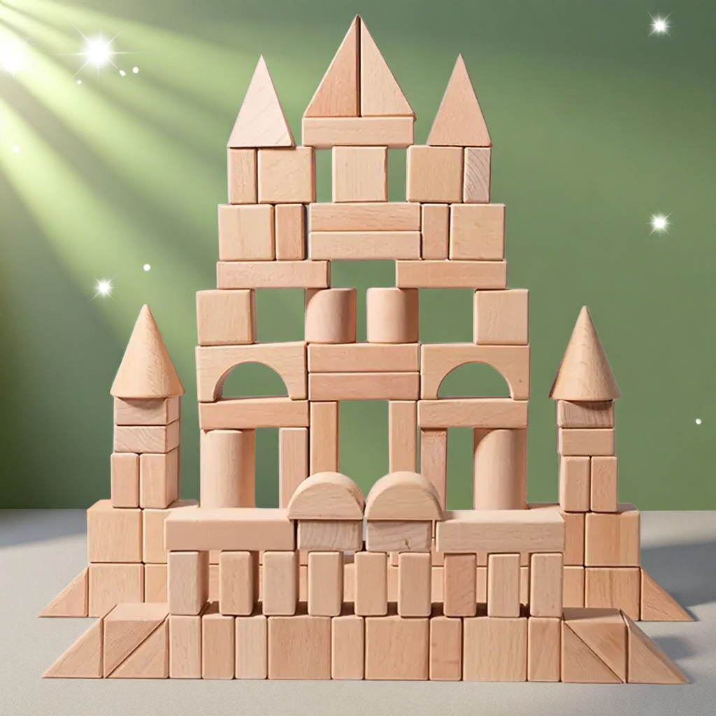 Wooden Building Blocks Set