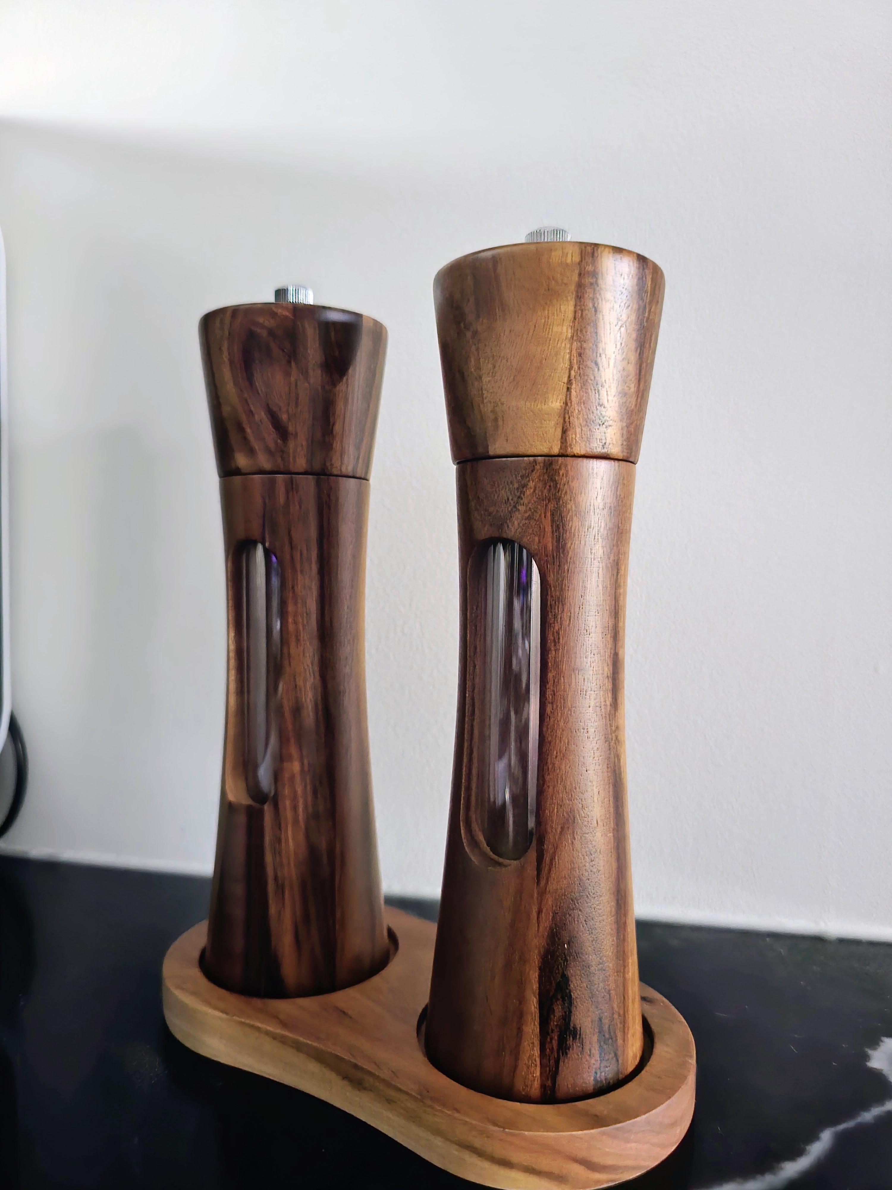 Wooden Salt and Pepper Grinder Set