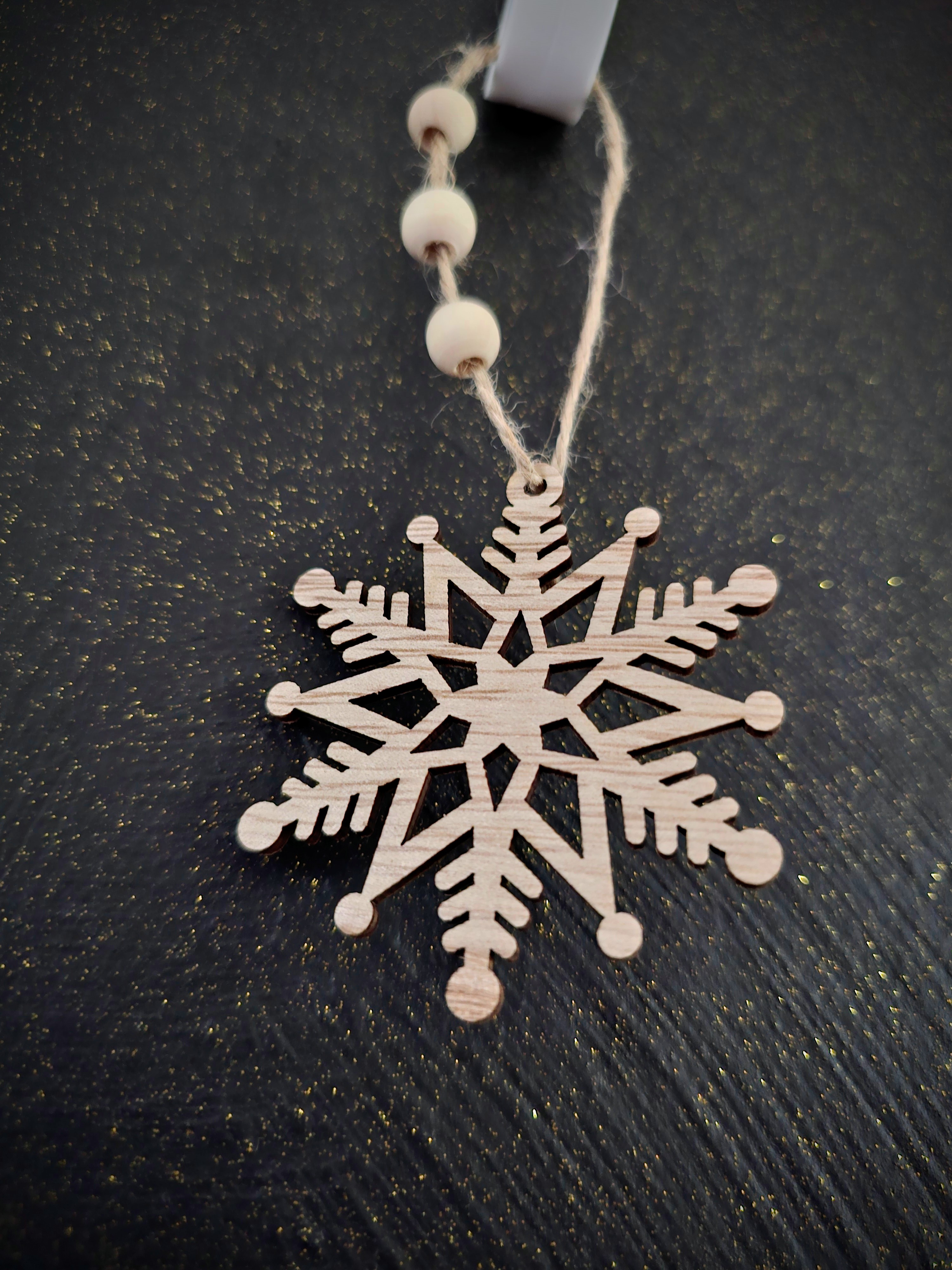 Wooden Snowflake Ornament