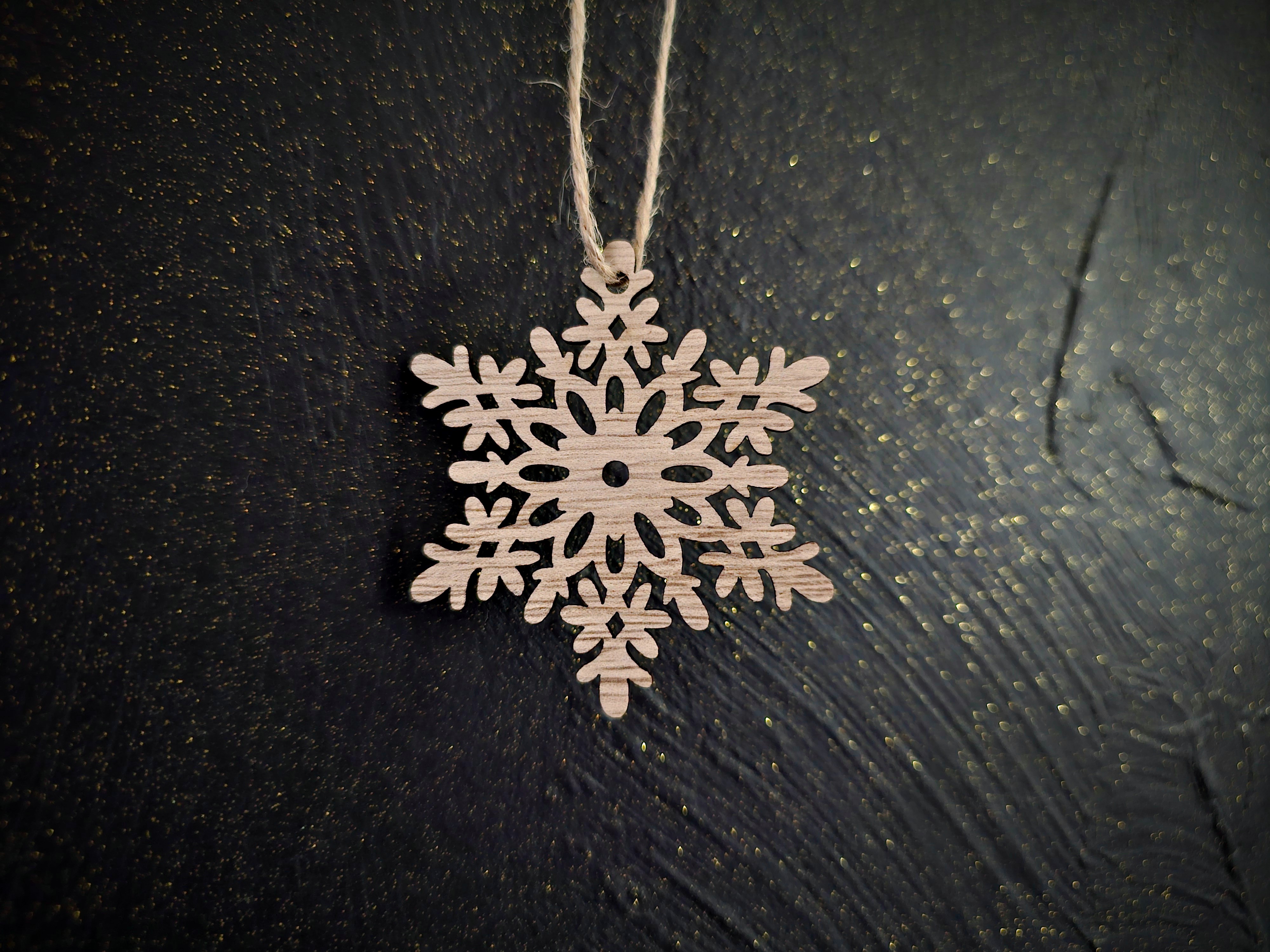 Wooden Snowflake Ornament