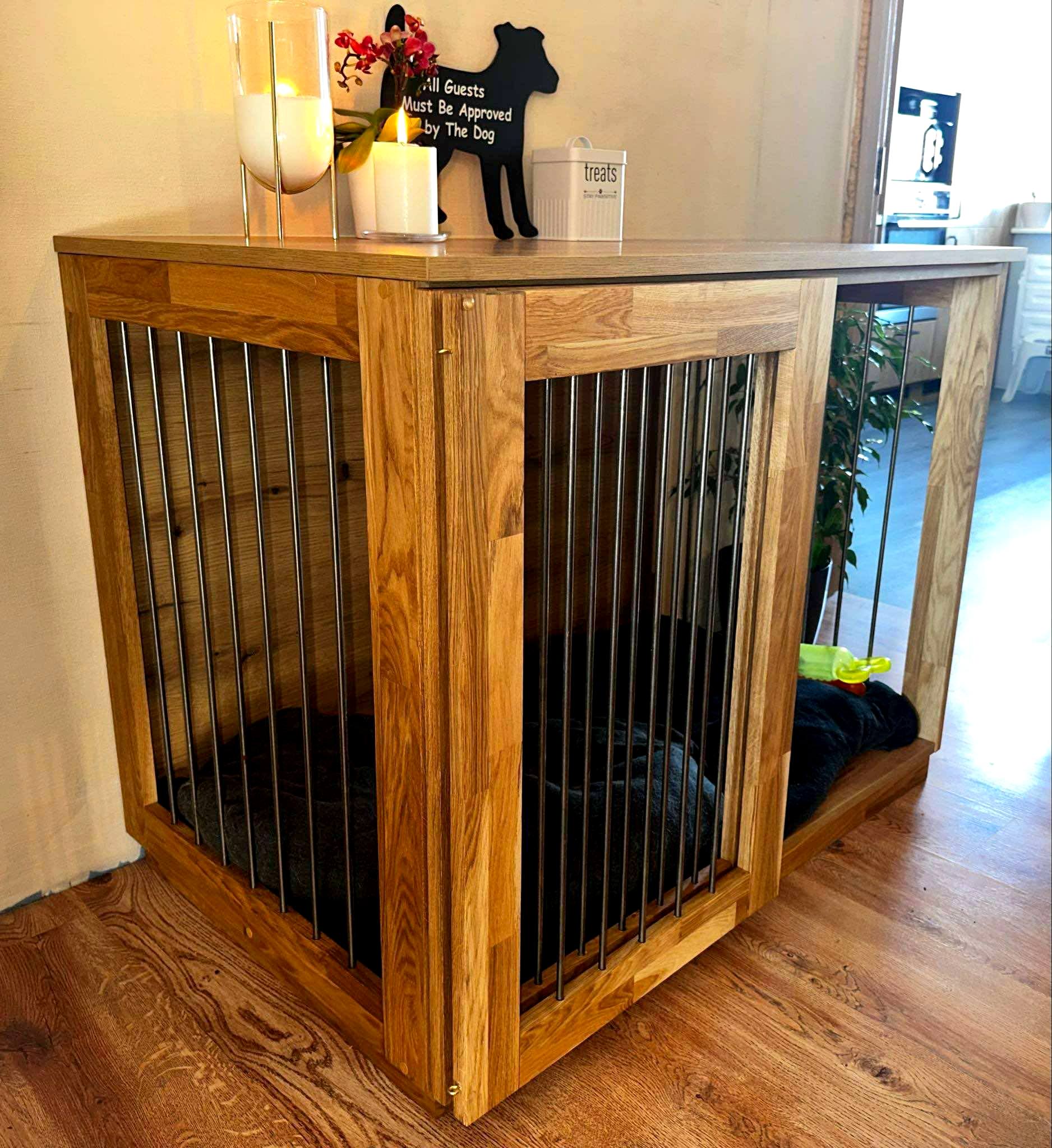 Wooden Indoor Dog Crate- Custom Made/Puidust lemmiklooma puur- eritellimustooted