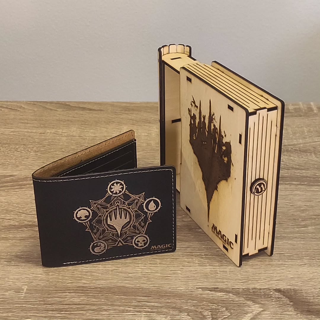 Cartera Magic con estuche de madera