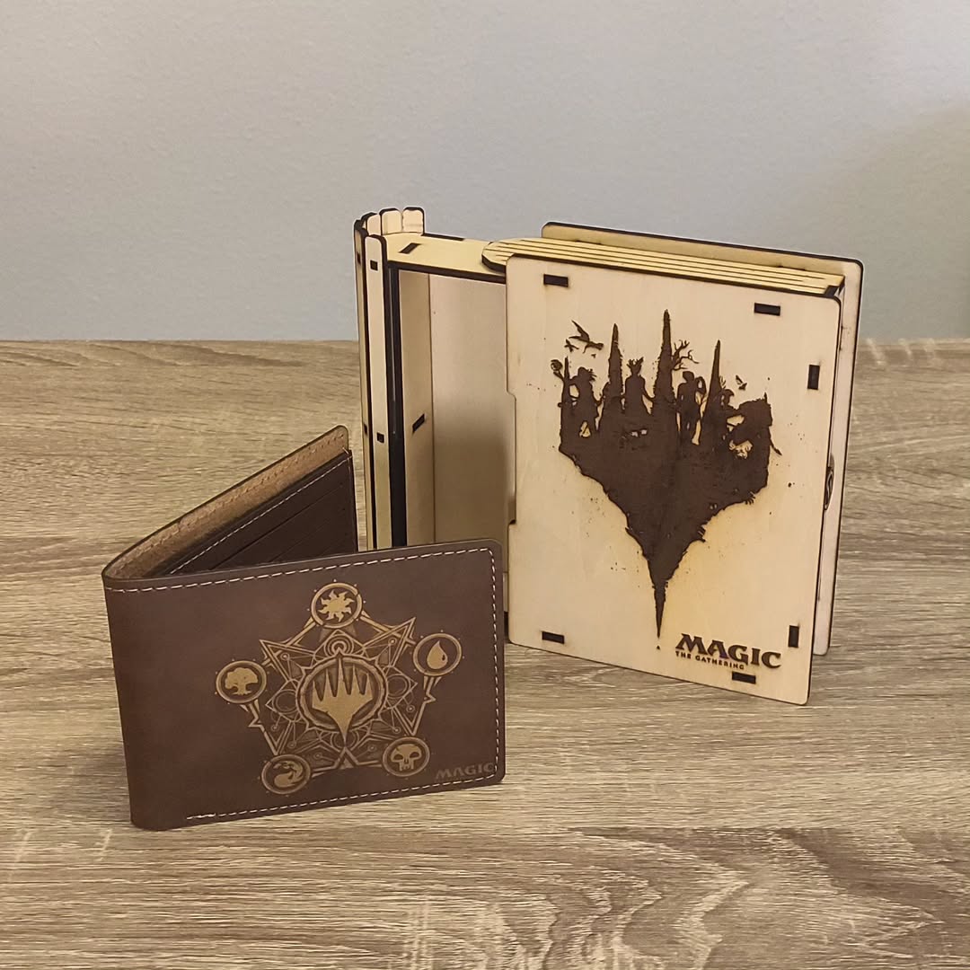 Cartera Magic con estuche de madera