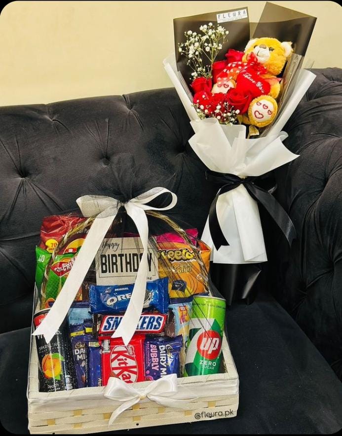 Flower Bouquet with Small Stuff toy 