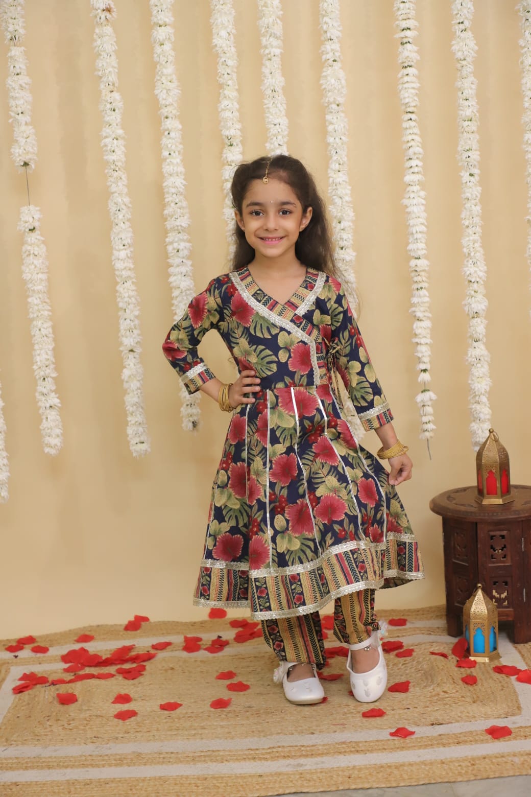 Girls' Floral Traditional Dress