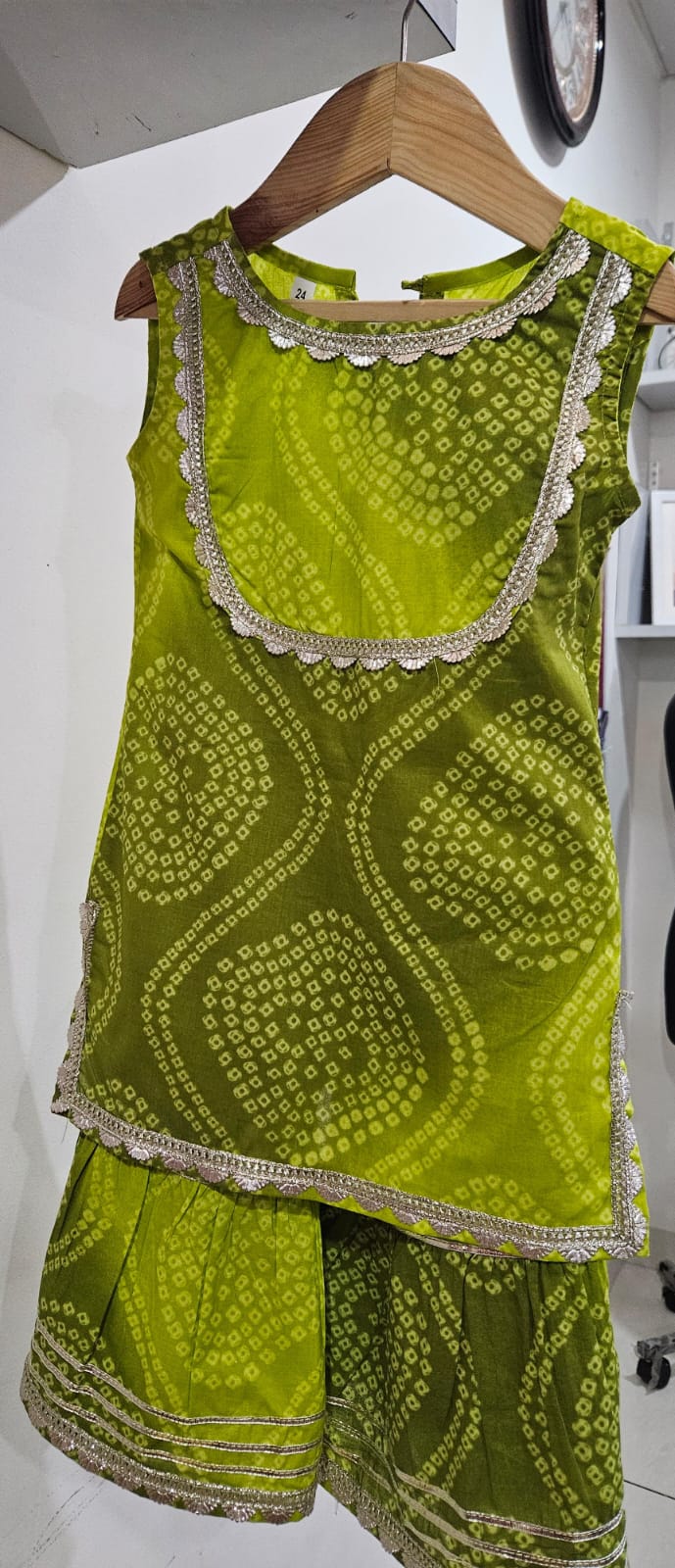 Traditional Green Kids Ethnic Dress