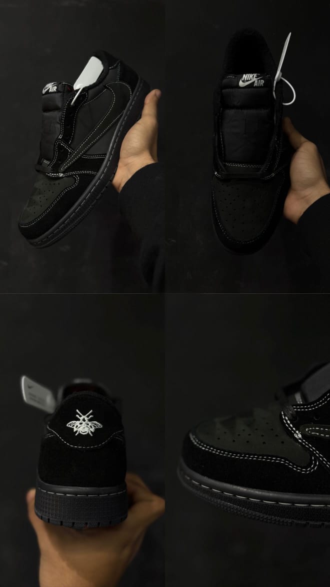 Nike x Travis Scott Black Suede Sneakers