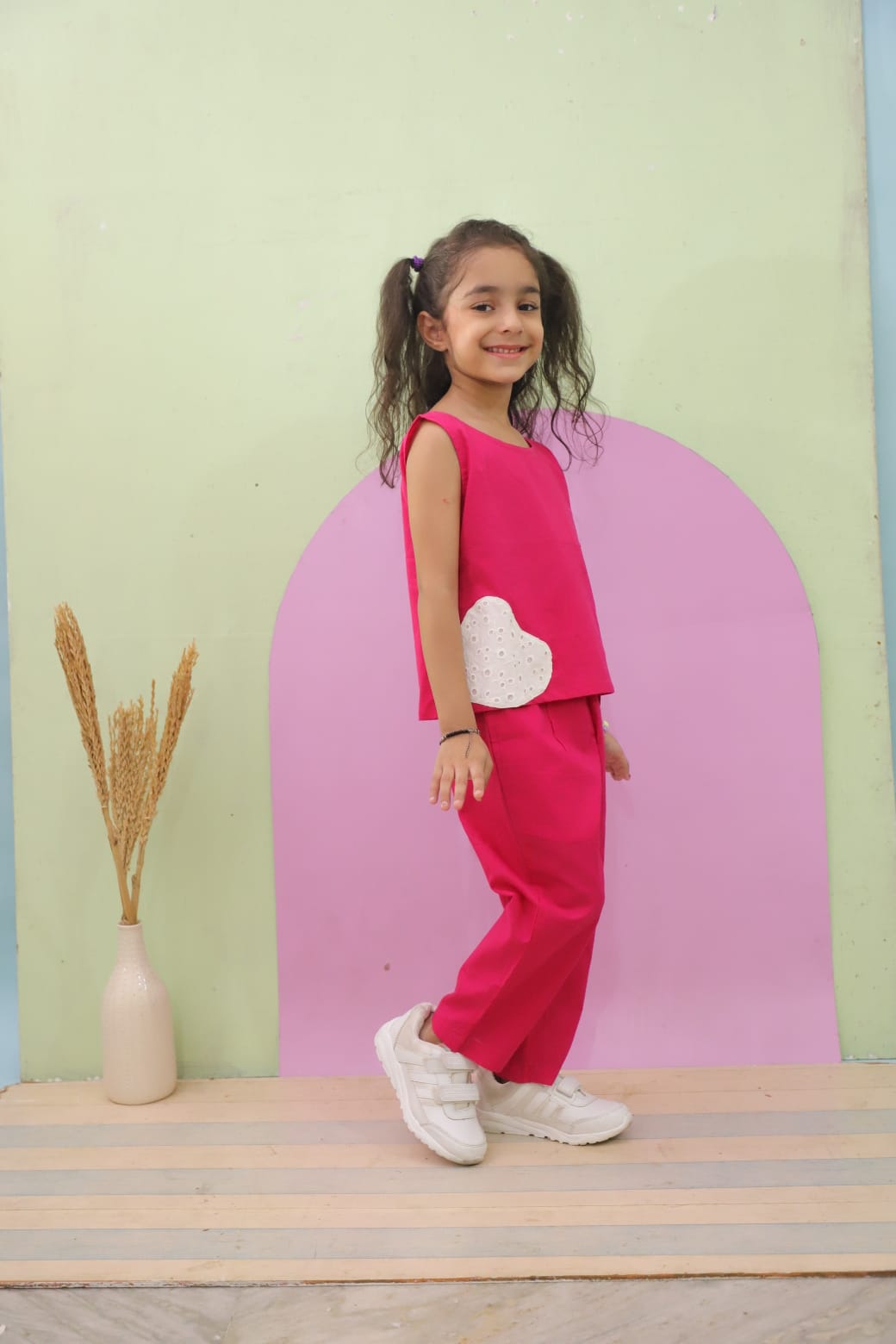 Girls' Pink Two-Piece Outfit