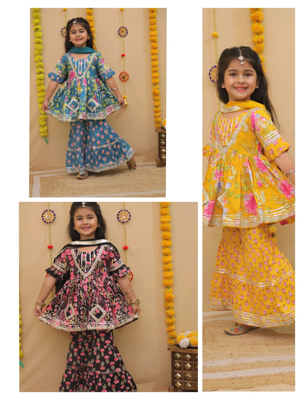 Girls' Traditional Festive Outfit Set