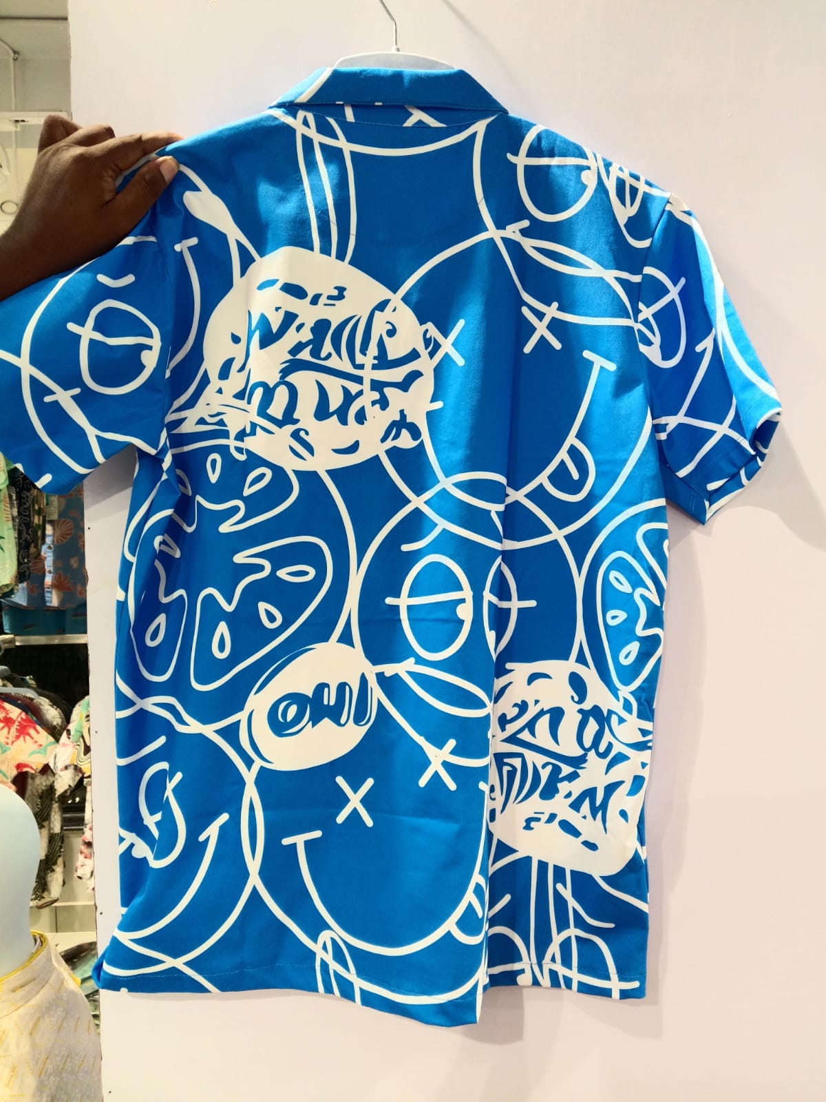 Blue Graphic Print Shirt
