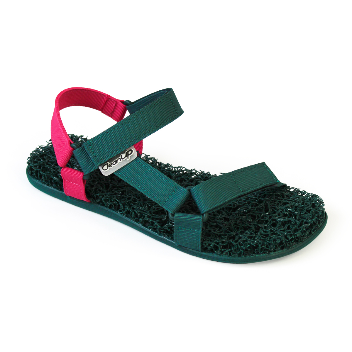 Female  Sandal Green and Pink