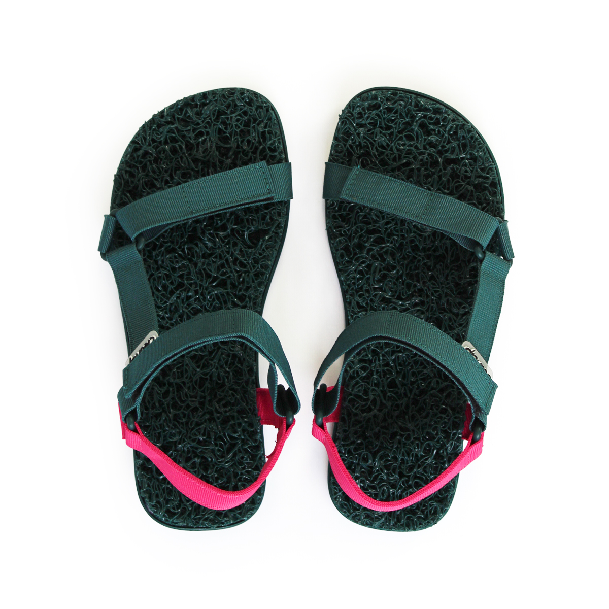 Female  Sandal Green and Pink