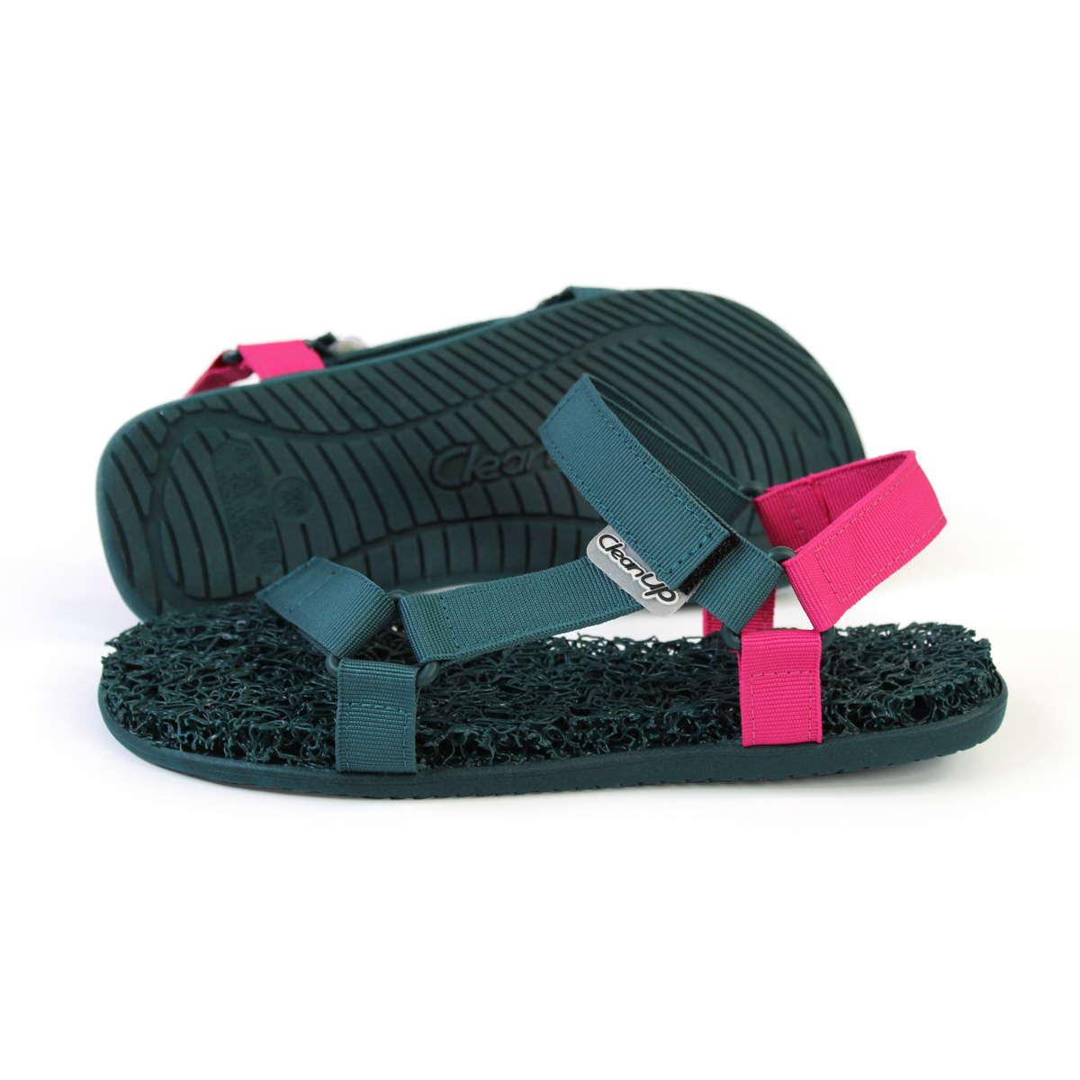 Female  Sandal Green and Pink