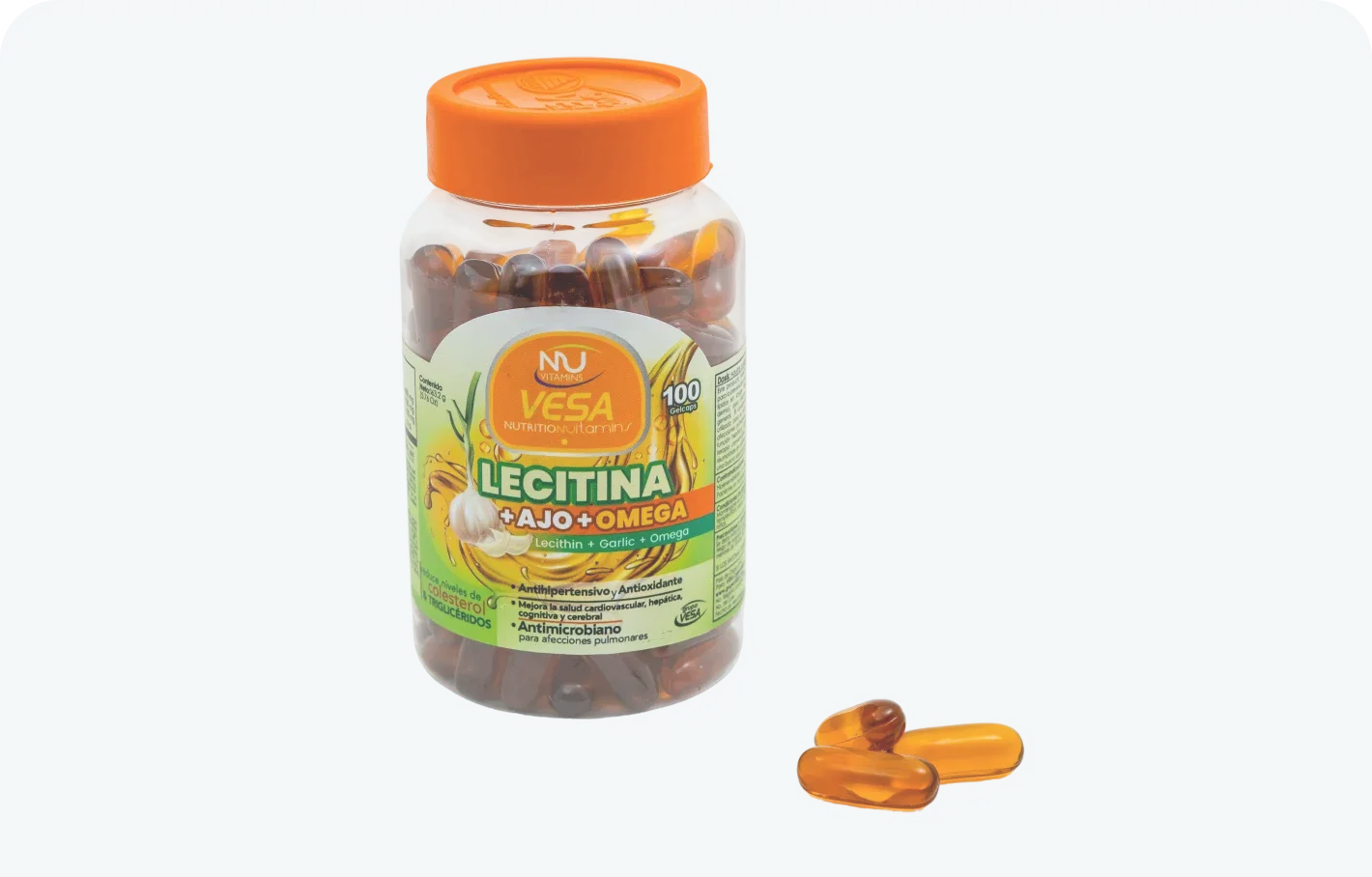 Lecitina con ajo y omega