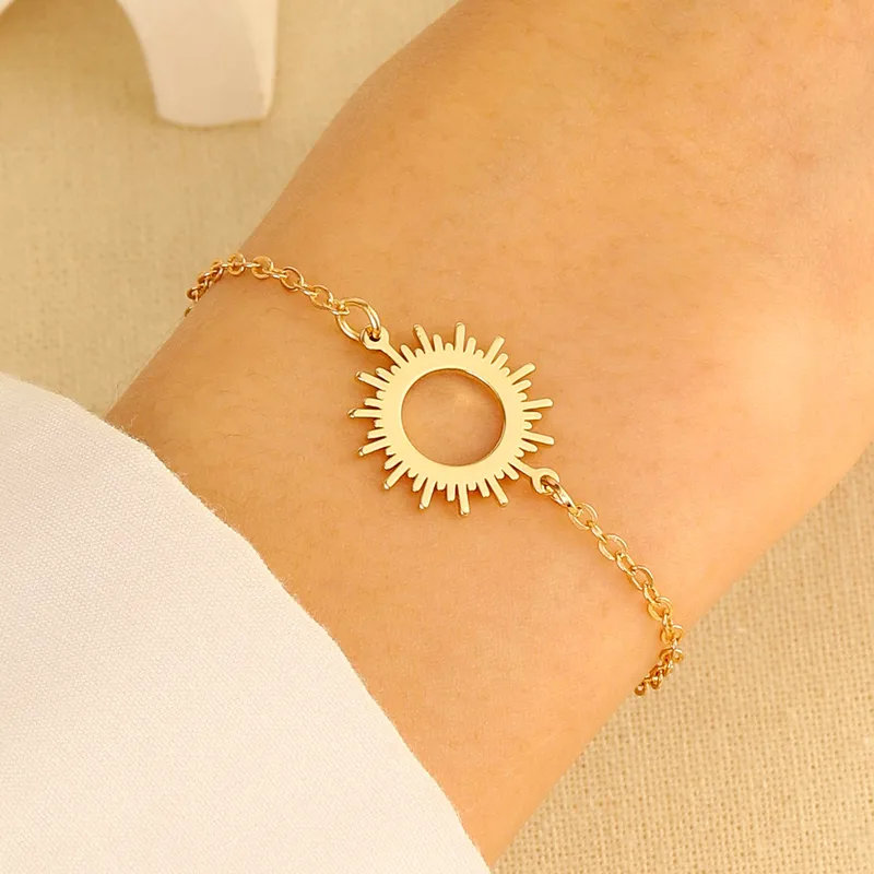Bracelet soleil doré