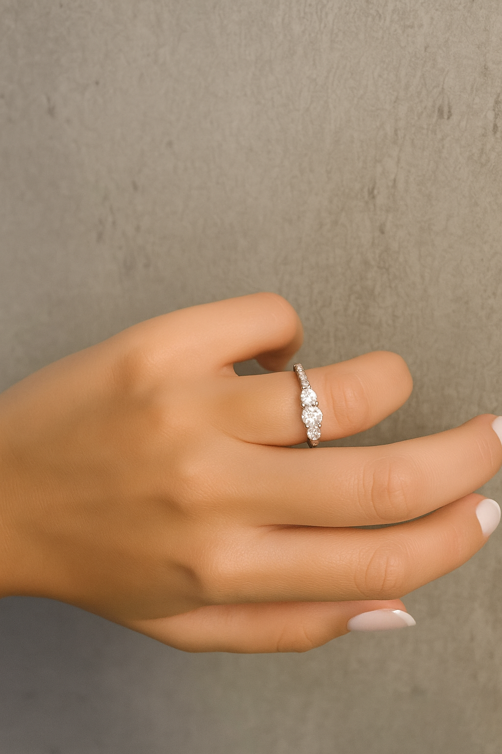 Bague en argent trilogie