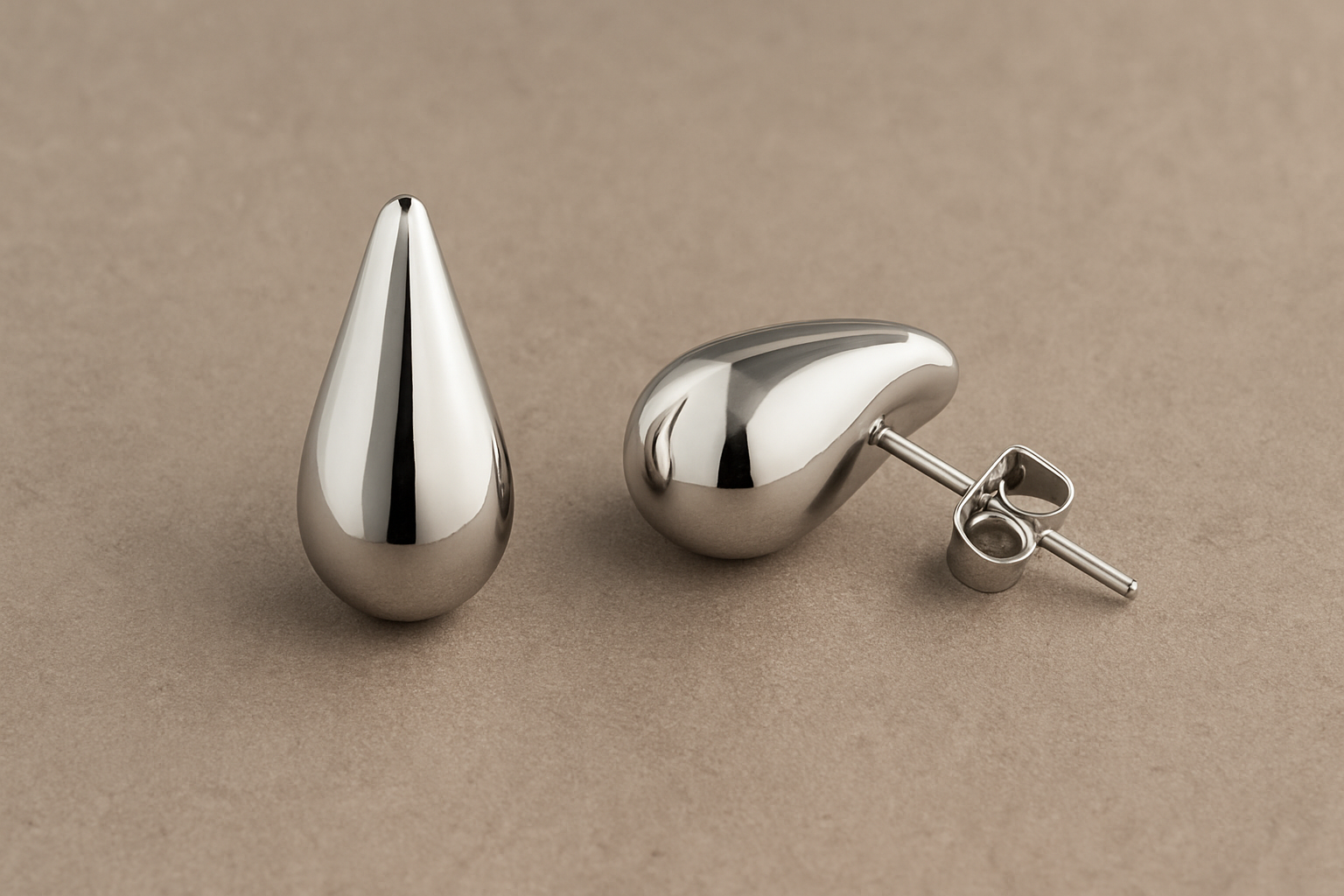 Boucles d'oreilles en acier inoxydable