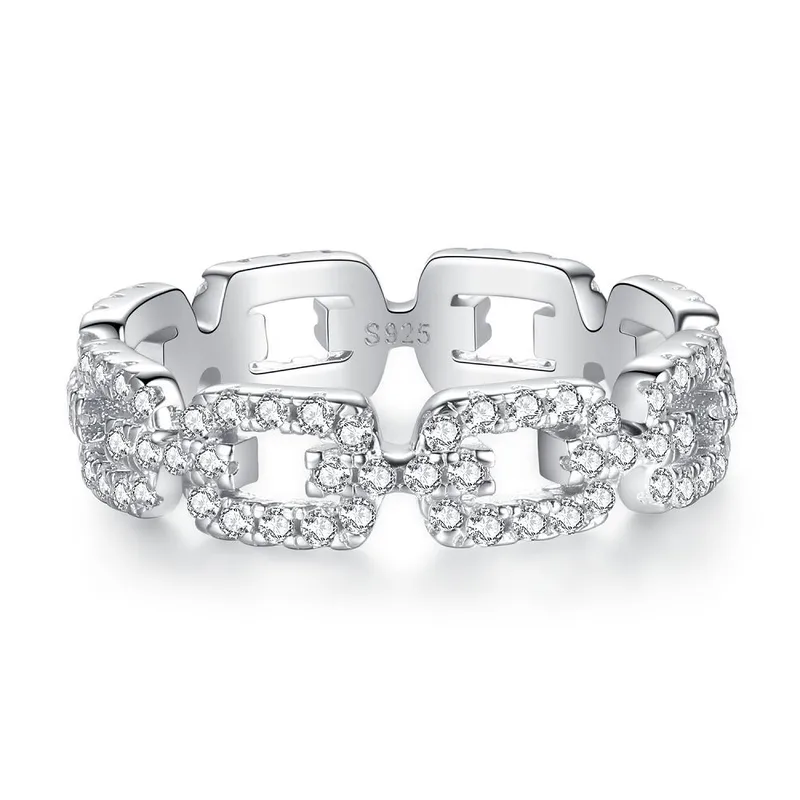 Bague chaîne en argent