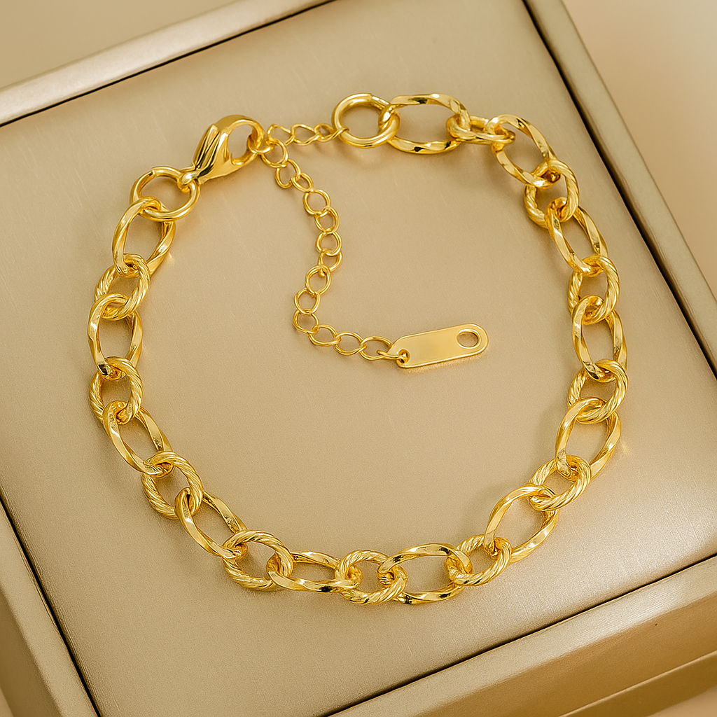 Bracelet chaîne doré