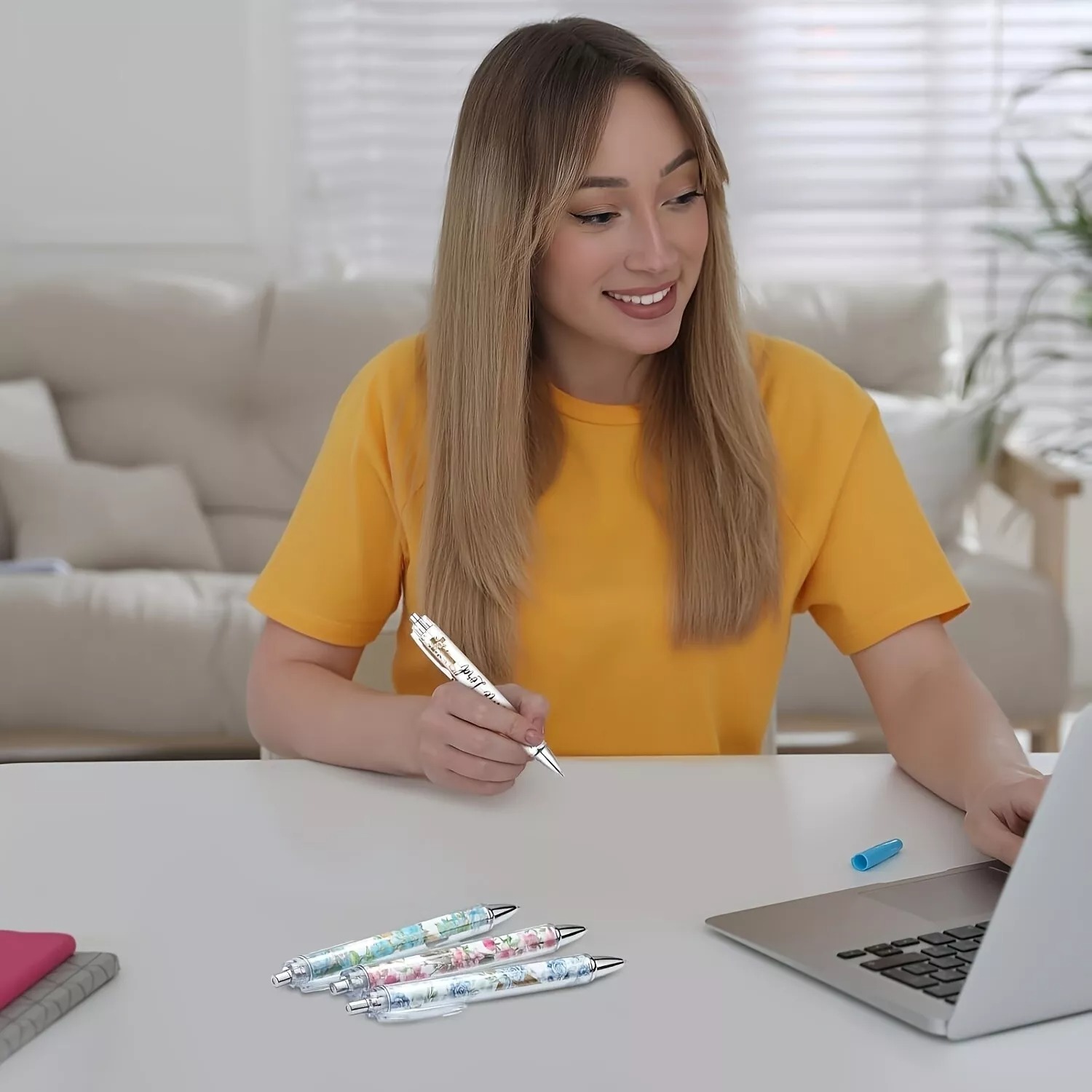 10 Black Ink Cross Bible Verse Flower Butterfly Retractable Plastic Ballpoint Pens