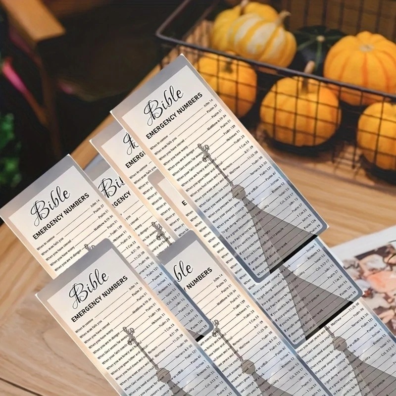 50 Bible Emergency Numbers Bookmarks Church Welcome Gift