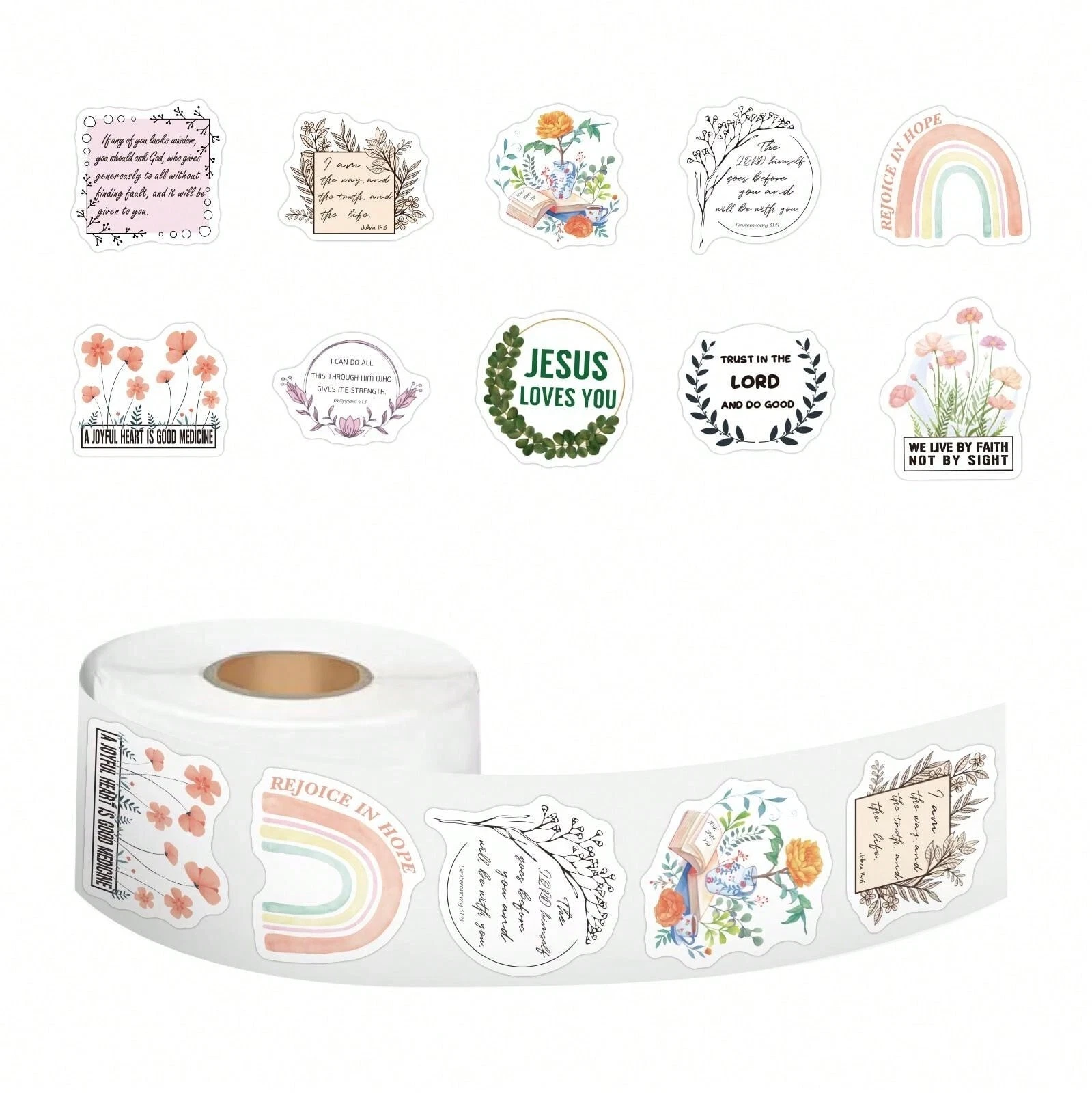 500 Bible Verse Uplifting Inspirational Stickers