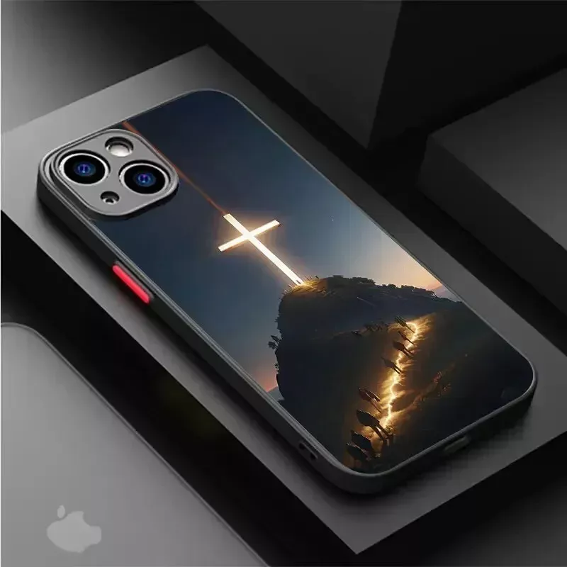 Jesus Cross Mountain Back Cover Mobile Phone Case