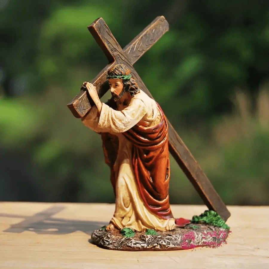 2D Acrylic Jesus Carrying Cross Home Decor