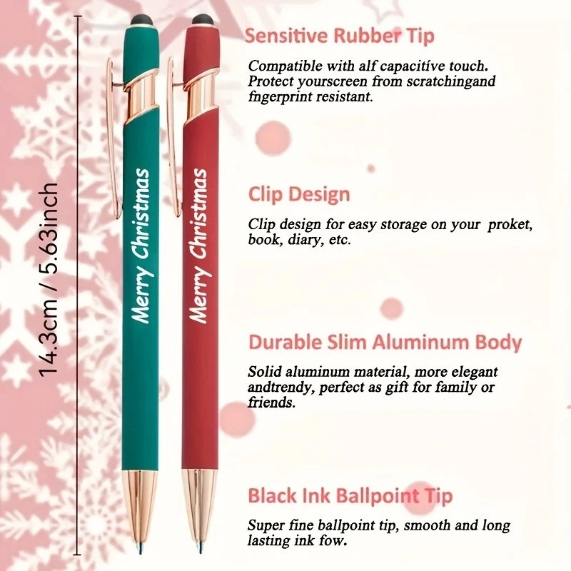 10 Pens + 10 Bags Be Strong and Courageous Retractable Black Ink Ballpoint Pens